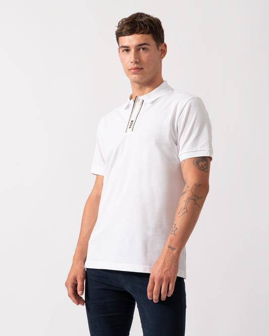 BOSS Green Paddy GOC Mens Polo Shirt - White 100