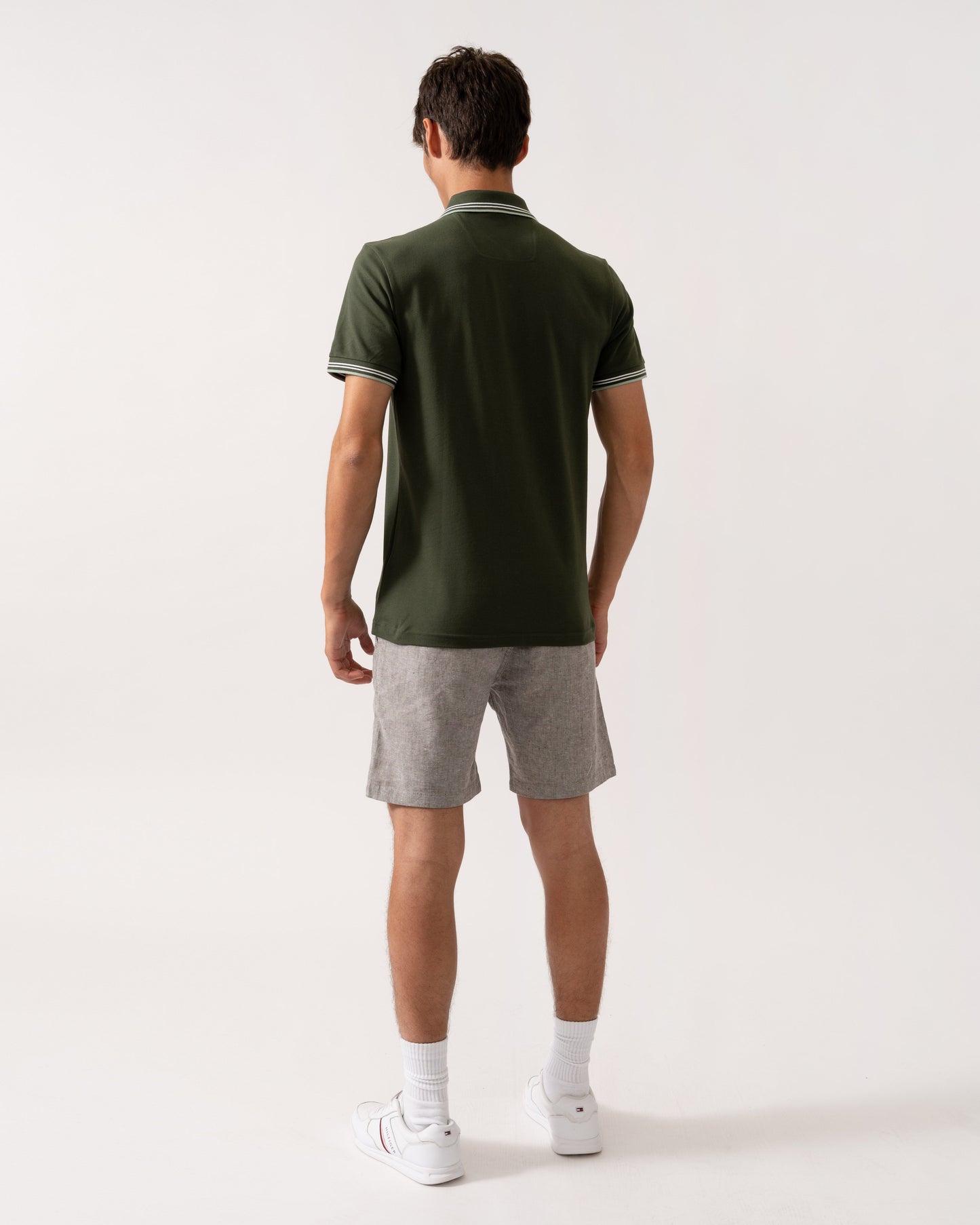 BOSS Green Paul Mens Short Sleeve Polo Shirt With Contrast Tipping - Open Green 355