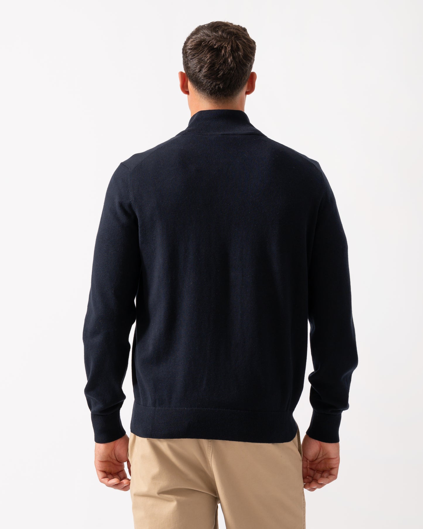 BOSS Orange Kanozip Mens Full Zip Jumper - Dark Blue 404