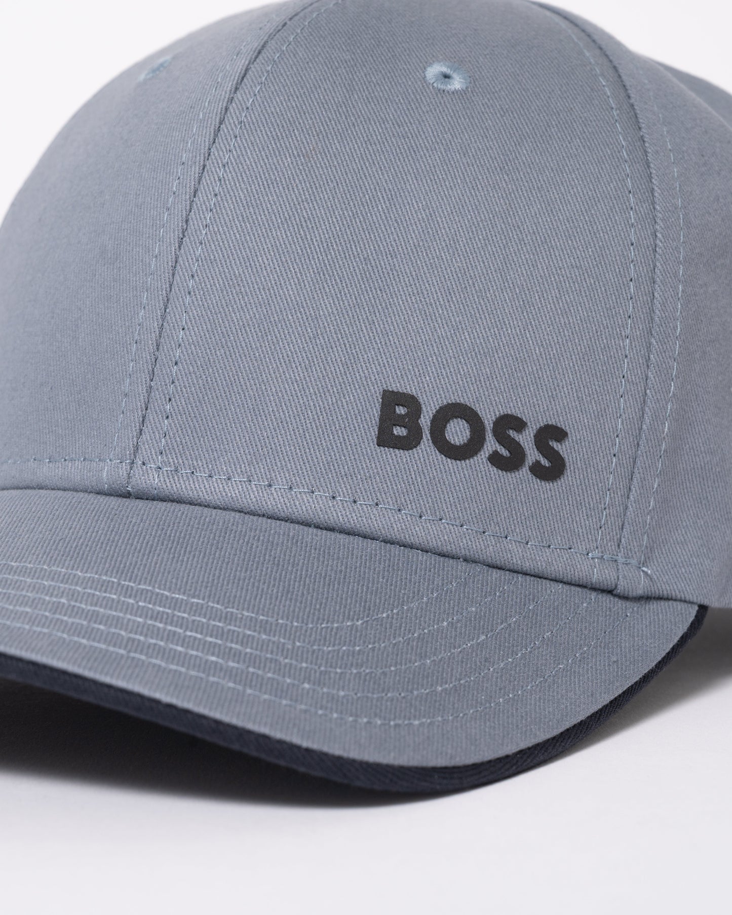 BOSS Green Bold Mens Logo-Print Cap In Cotton Twill - Dark Grey 026
