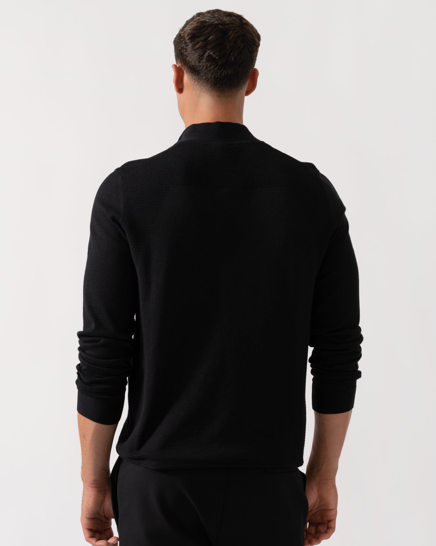 BOSS Green Momentum-Lite Mens 1/4 Zip Jumper - Black 001