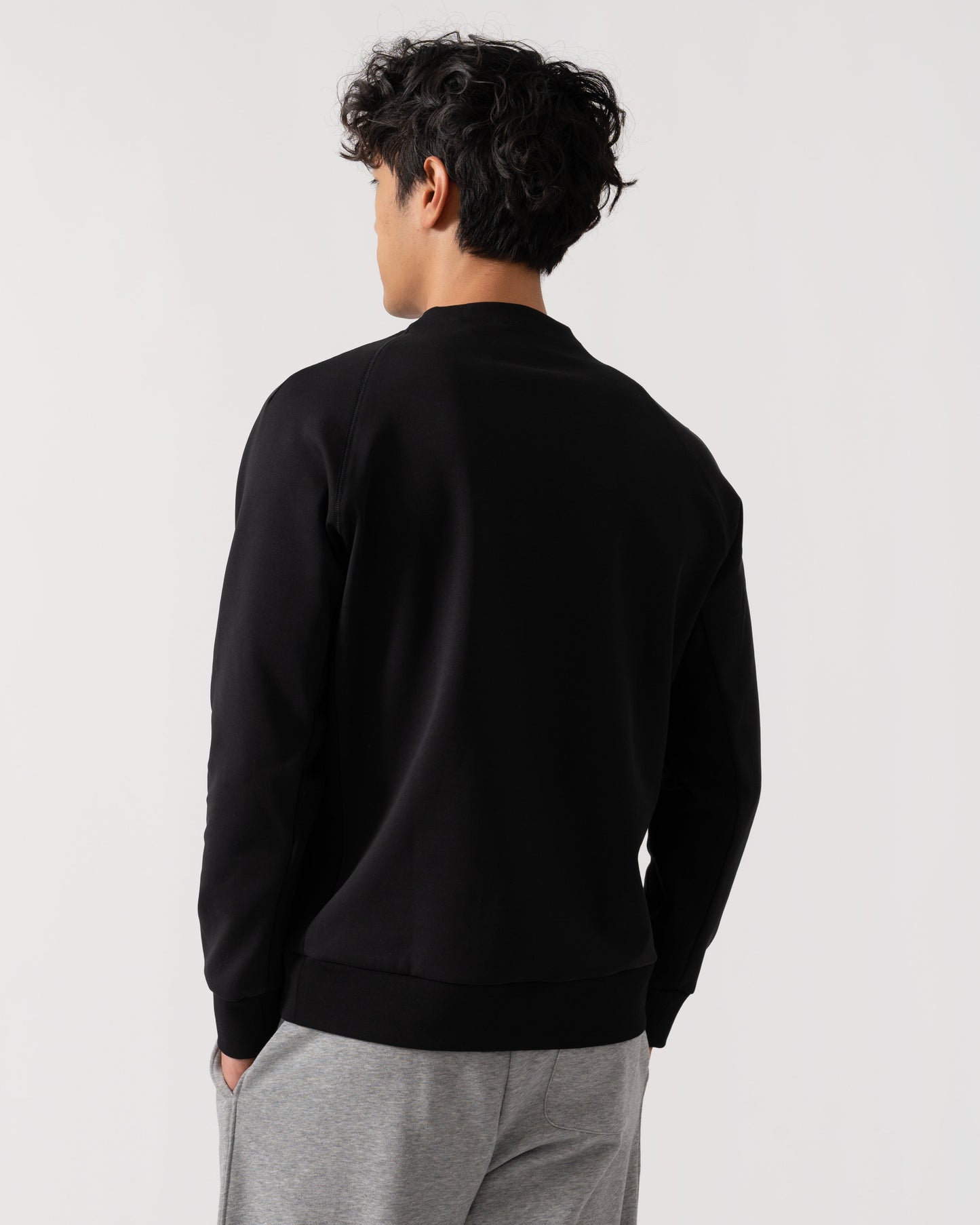 BOSS Green Salbo Rib Mens Crew Neck Sweatshirt - Black 001
