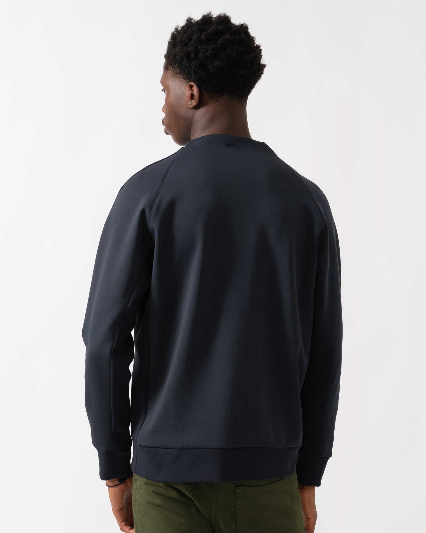 BOSS Green Salbo Rib Mens Crew Neck Sweatshirt - Dark Blue 402