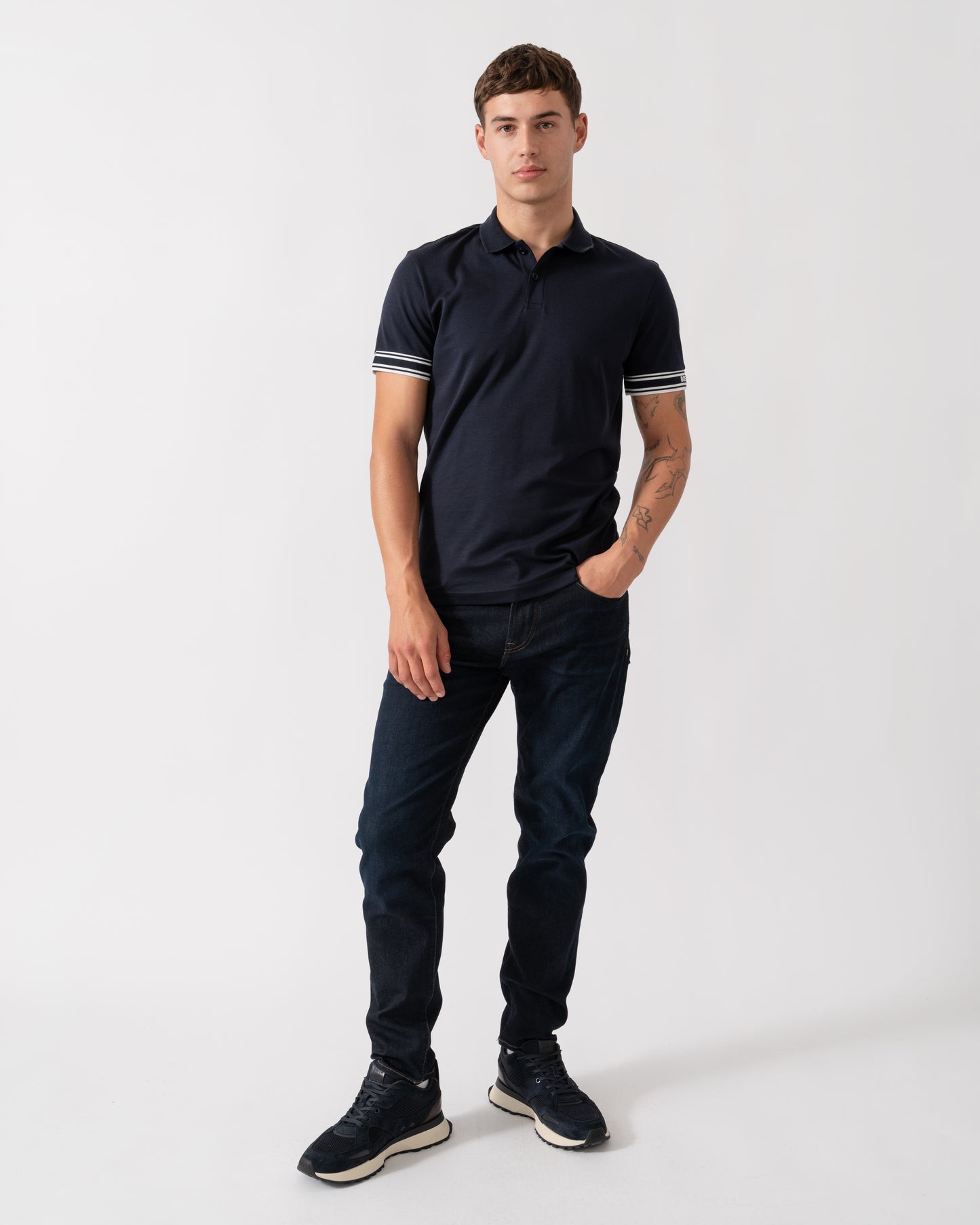 BOSS Green Zone Mens Polo Shirt - Dark Blue 403