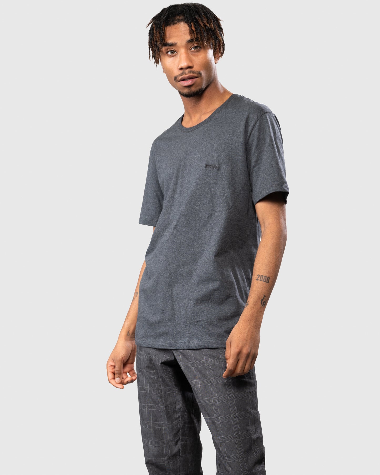 BOSS Orange 3 Pack Classic Regular Fit Crew Neck Mens T-Shirts NOS - Blue/Grey/Navy 497