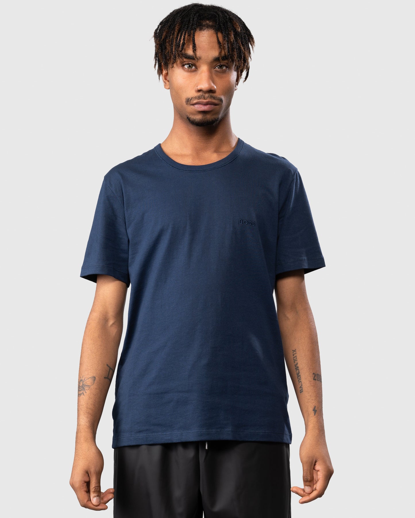 BOSS Orange 3 Pack Classic Regular Fit Crew Neck Mens T-Shirts NOS - Blue/Grey/Navy 497