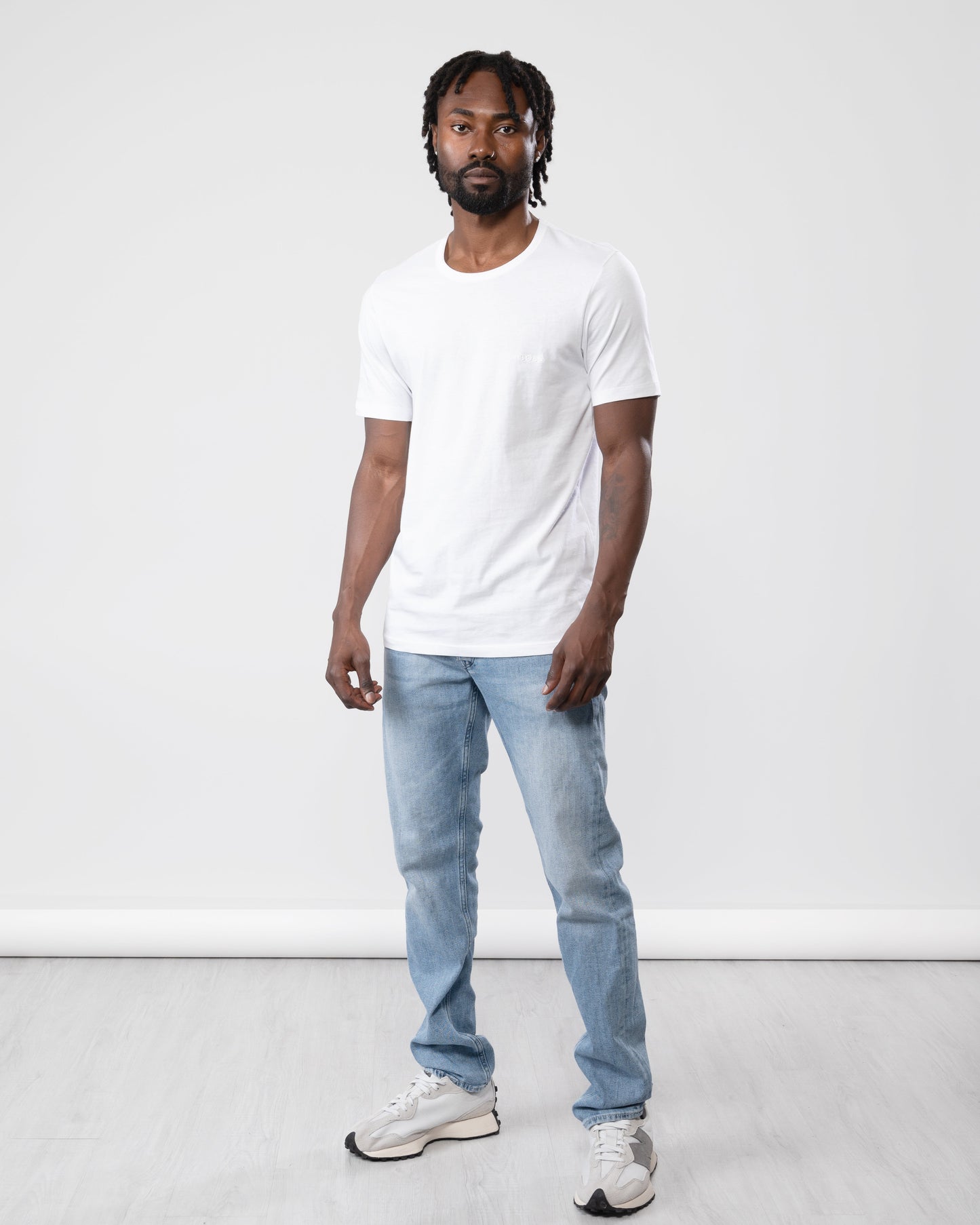 BOSS Orange 3 Pack Classic Regular Fit Crew Neck Mens T-Shirts NOS - White 100