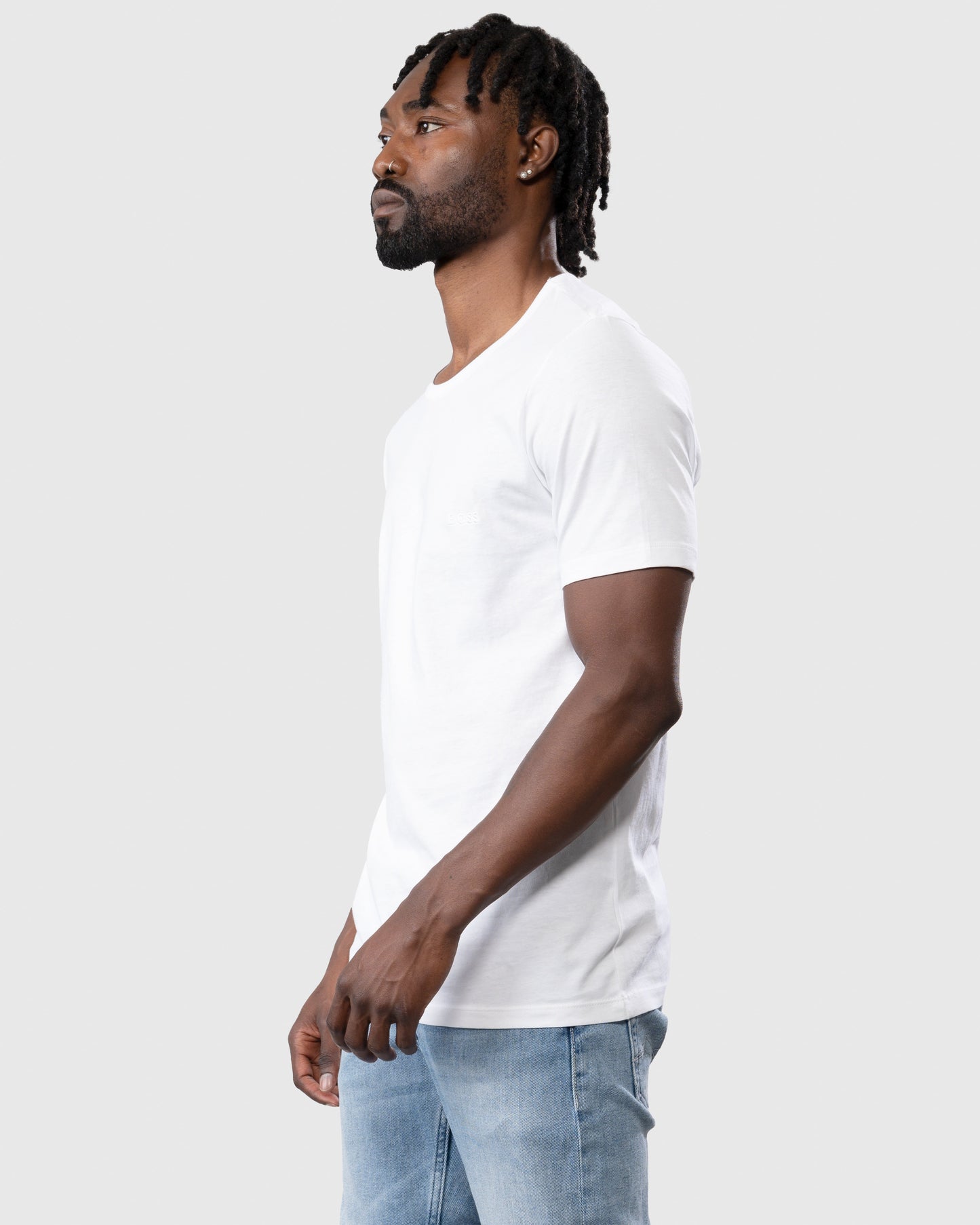 BOSS Orange 3 Pack Classic Regular Fit Crew Neck Mens T-Shirts NOS - White 100