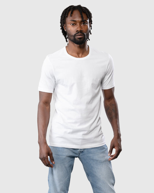 BOSS Orange 3 Pack Classic Regular Fit Crew Neck Mens T-Shirts NOS - White 100