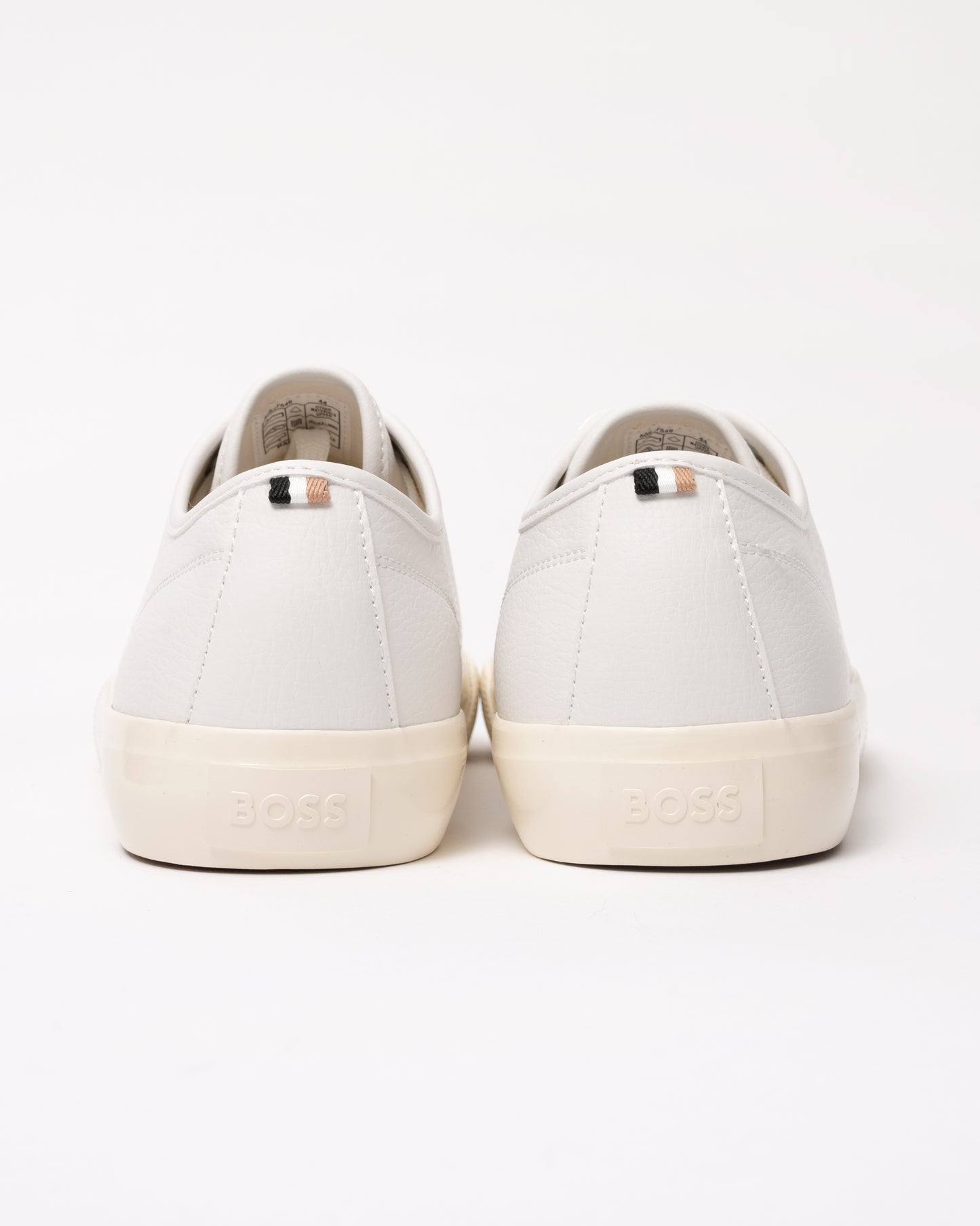 BOSS Orange Aiden Tenn Mens Low Top Trainers in Grained Faux Leather - Natural 102