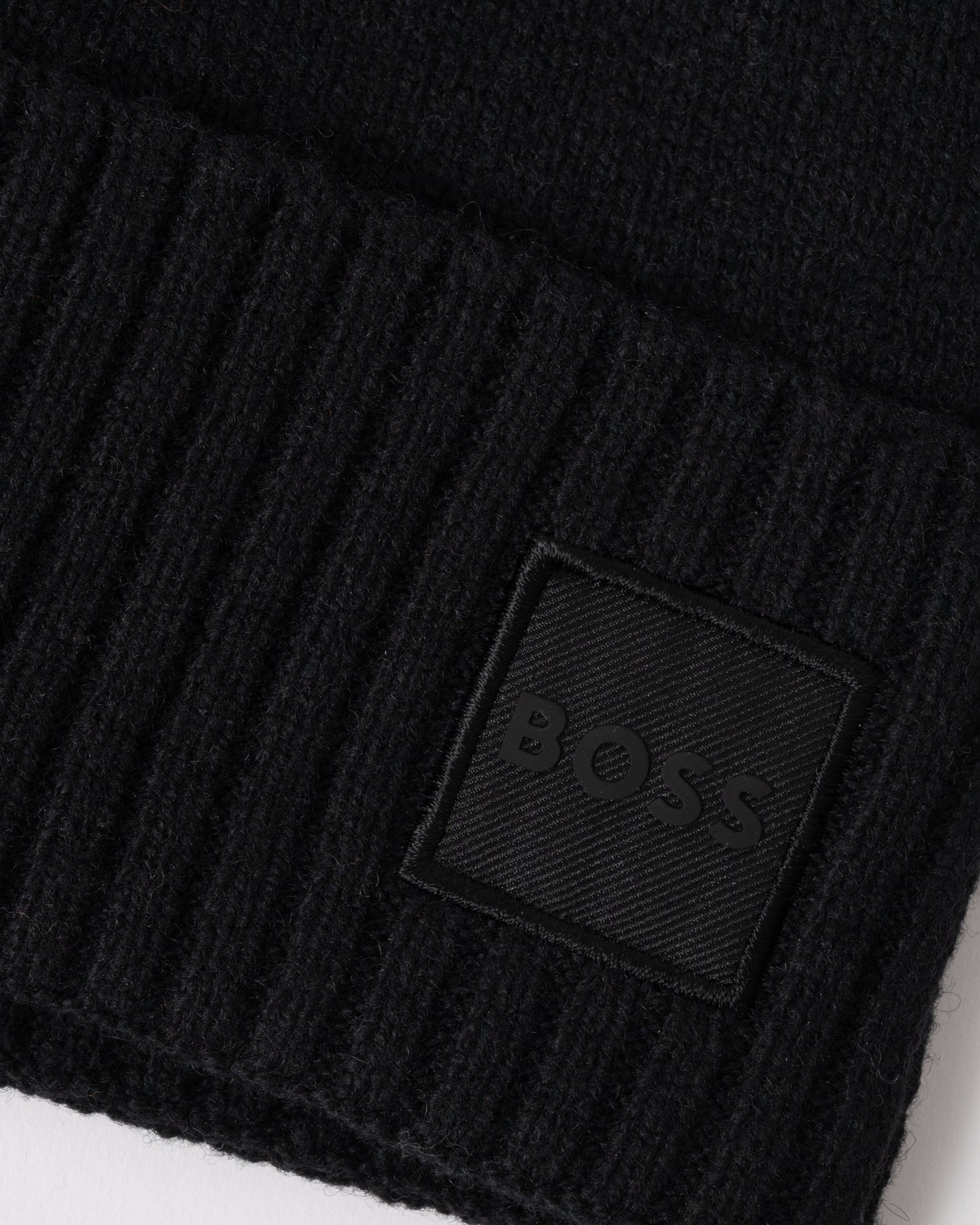 BOSS Orange Akaio R Mens Beanie with Logo Label - Black 001
