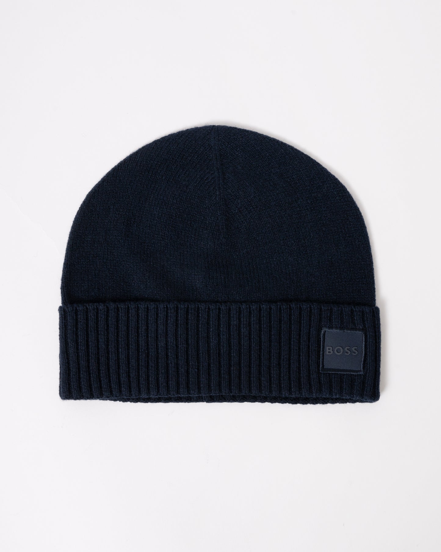 BOSS Orange Akaio R Mens Beanie with Logo Label - Dark Blue 404