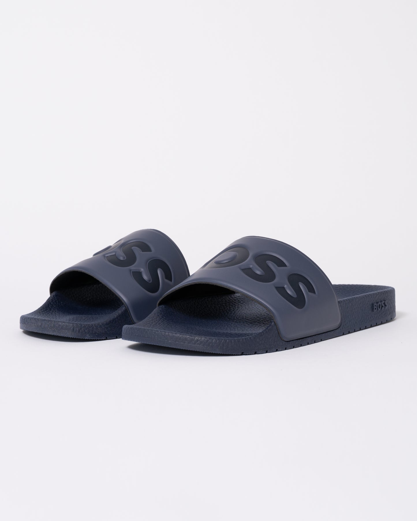 BOSS Orange Aryeh Mens Italian-Made Slides With Large Logo Detail