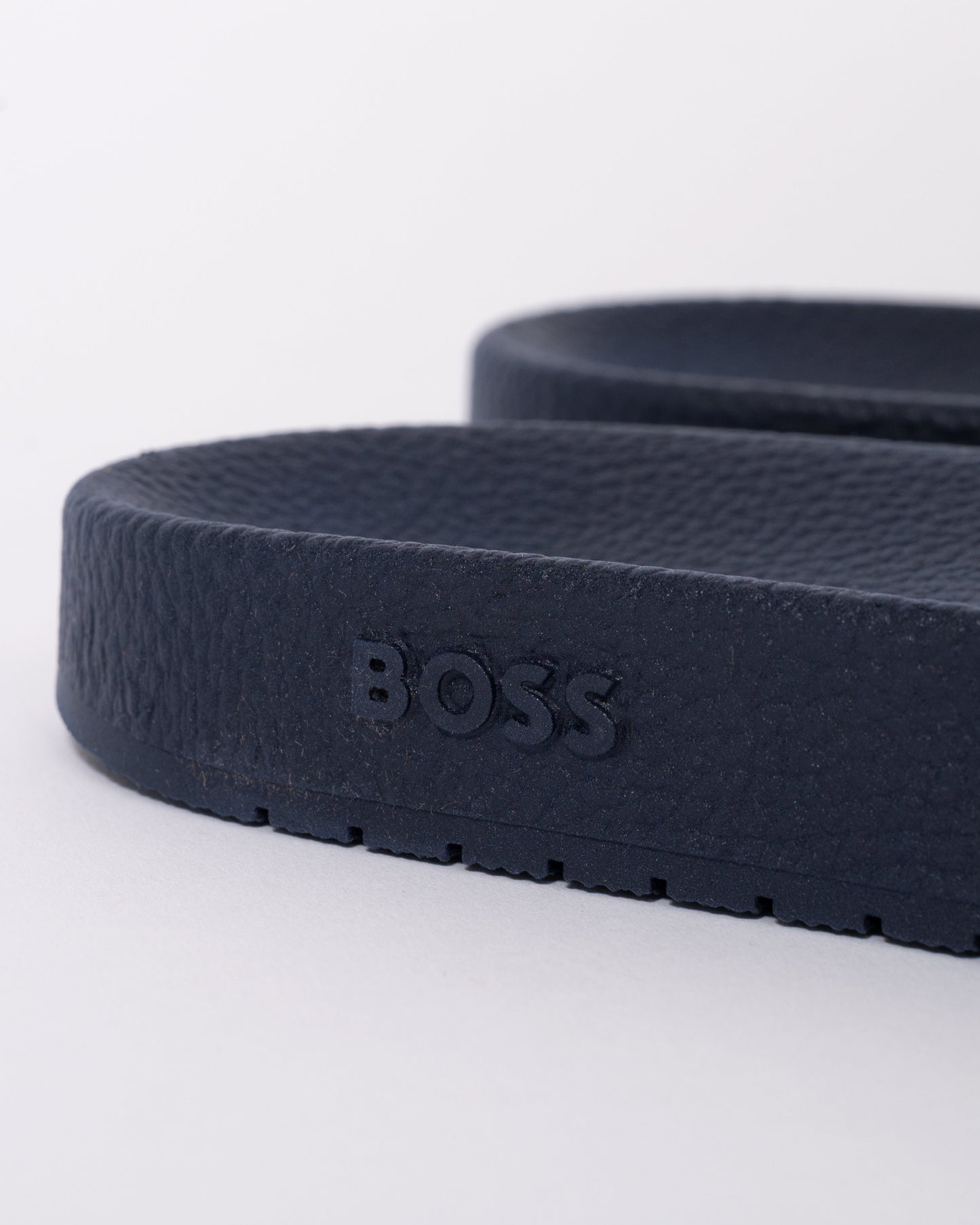 BOSS Orange Aryeh Mens Italian-Made Slides With Large Logo Detail - Navy 412