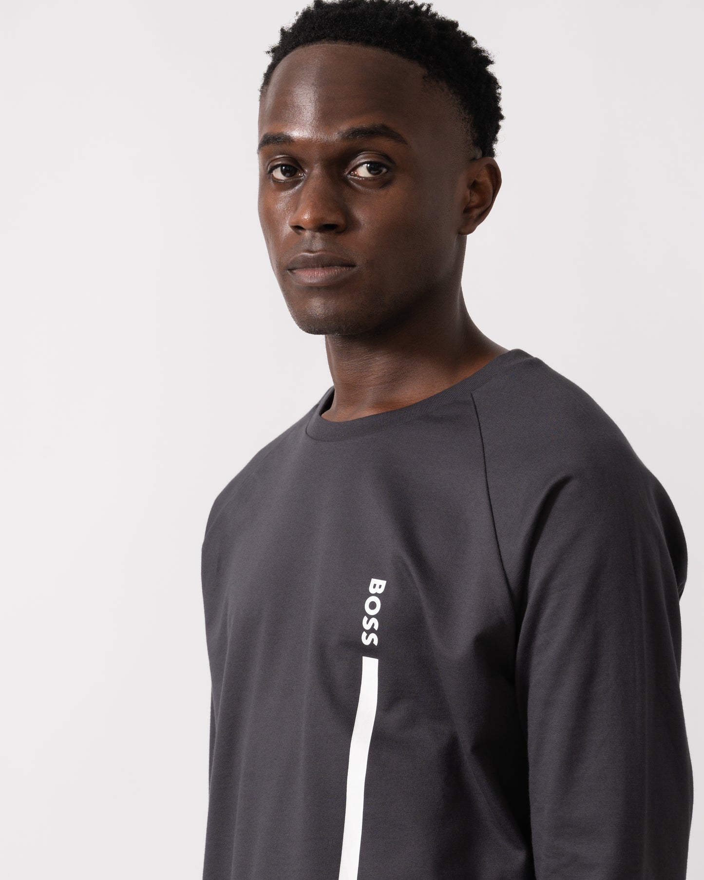 BOSS Orange Authentic Mens Loungewear Sweatshirt 50545558 - Dark Grey 021