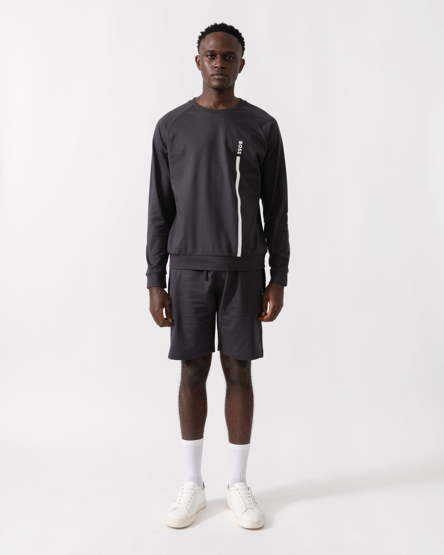 BOSS Orange Authentic Mens Loungewear Sweatshirt 50545558 - Dark Grey 021