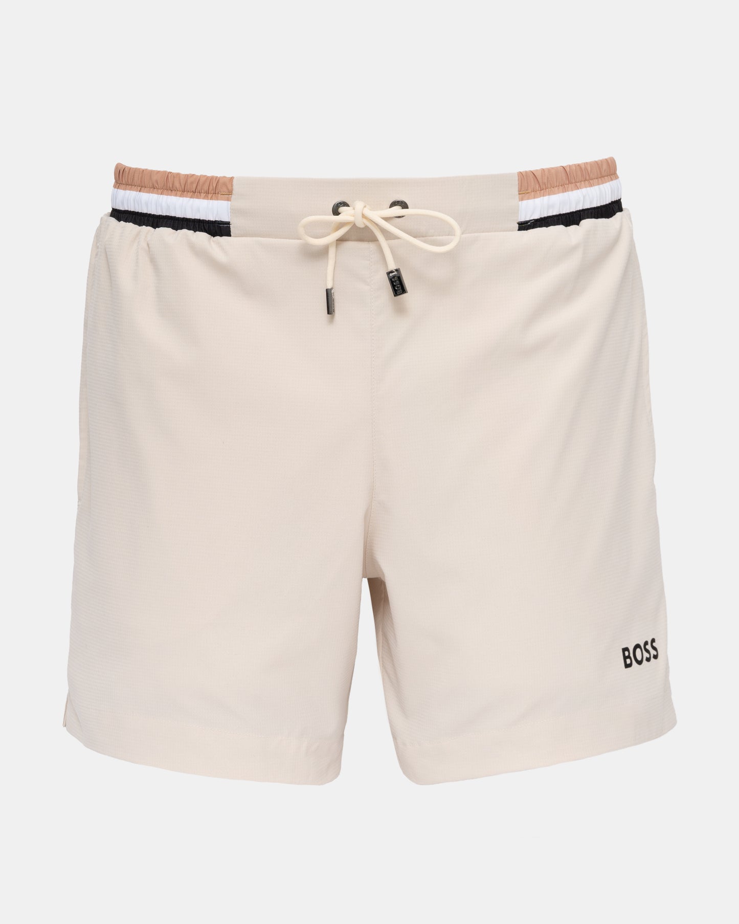 BOSS Orange Isle Mens Ripstop-Fabric Swim Shorts with Contrast Logo