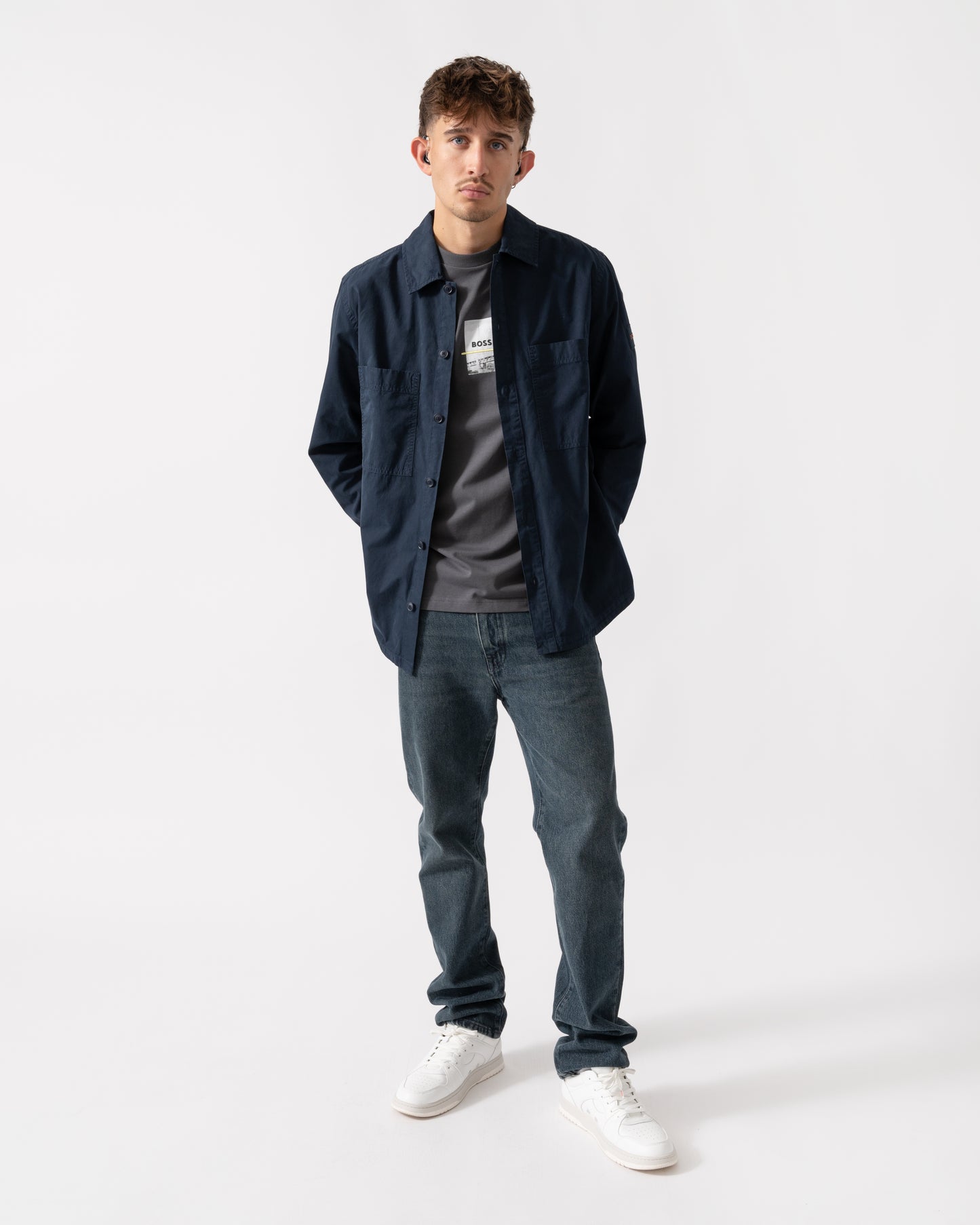 BOSS Orange Locky 2 Mens Overshirt 50543519 - Dark Blue 404