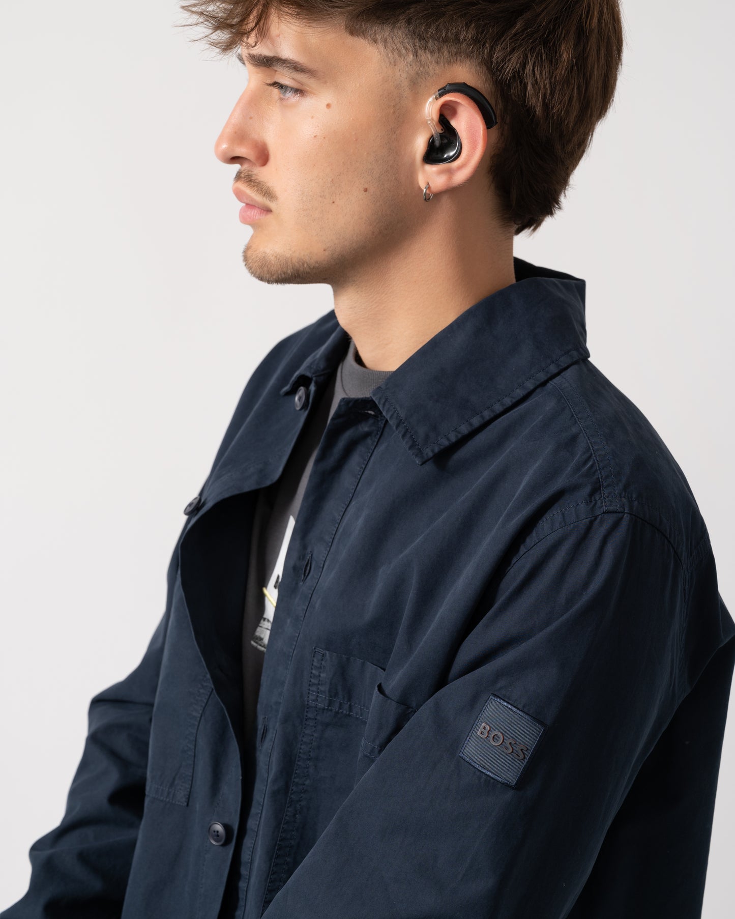 BOSS Orange Locky 2 Mens Overshirt 50543519 - Dark Blue 404
