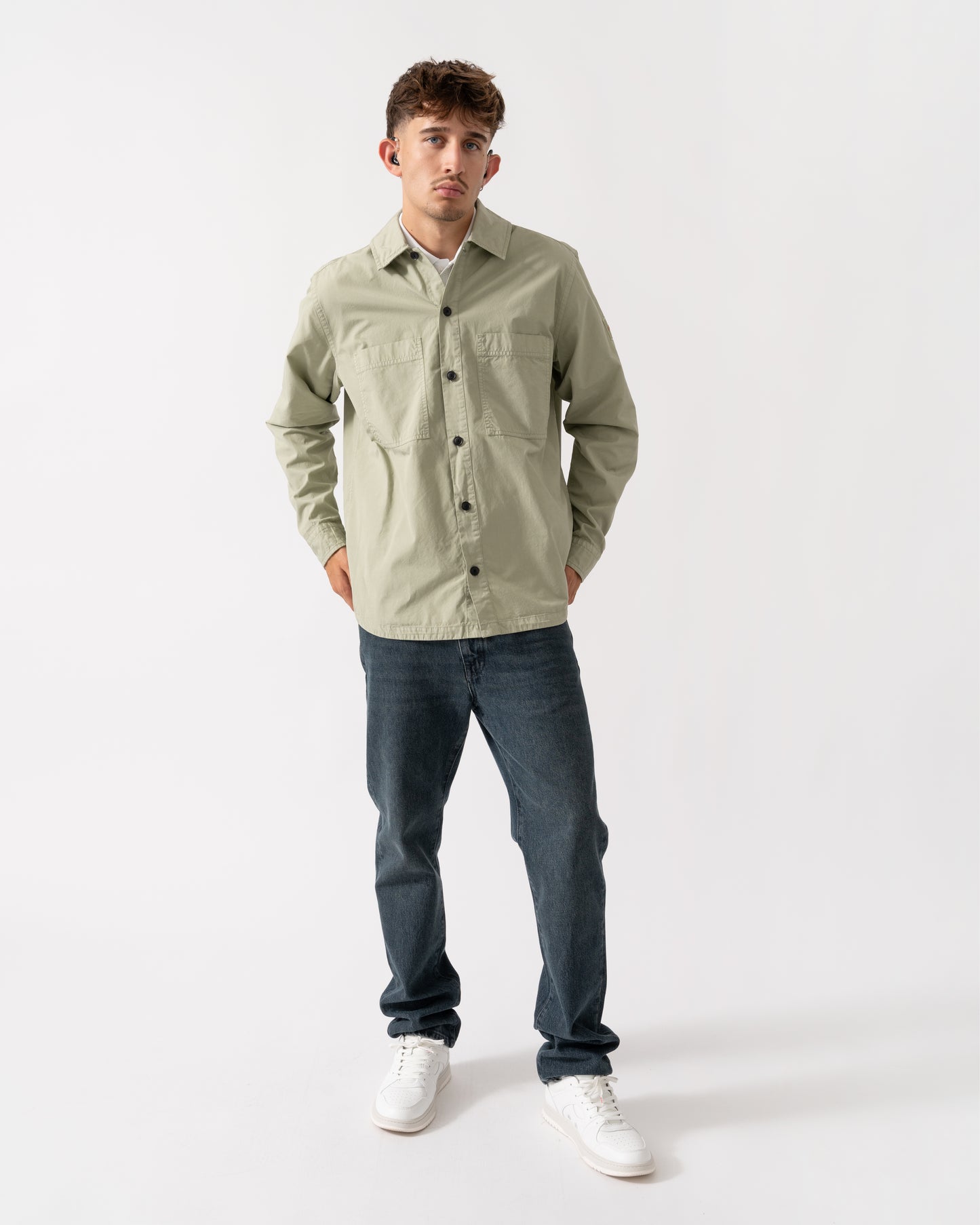 BOSS Orange Locky 2 Mens Overshirt 50543519 - Open Green 370