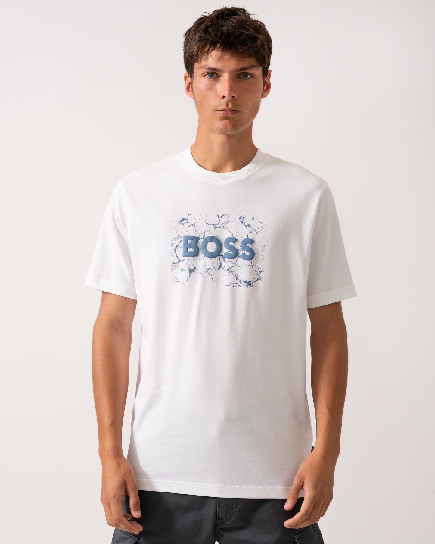 BOSS Orange Logospace Mens T-Shirt - White 100