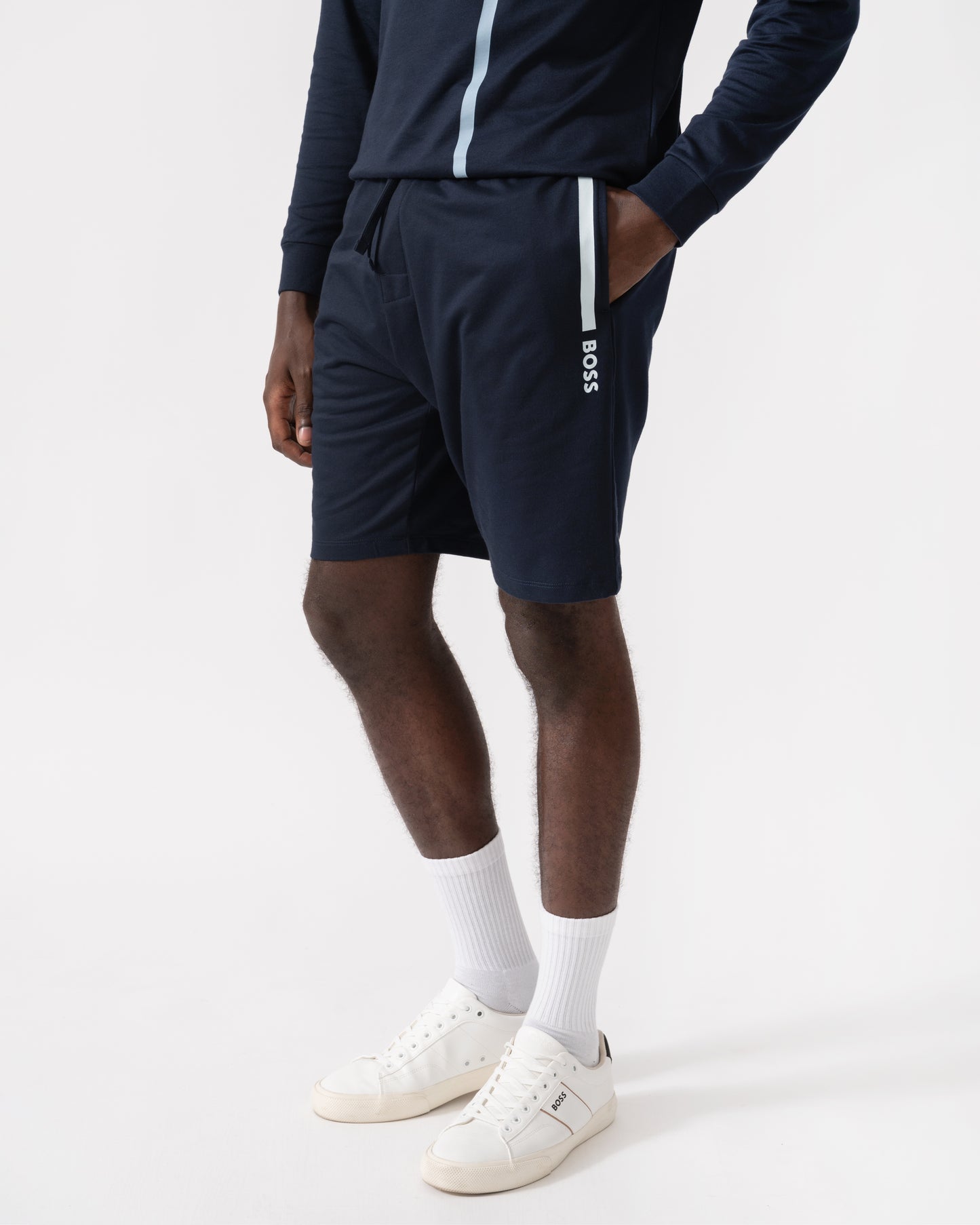 BOSS Orange Mens Authentic Loungewear Shorts 50545560 - Dark Blue 404