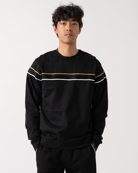 BOSS Orange Mens Iconic Loungewear Sweatshirt 50545589 - Black 001