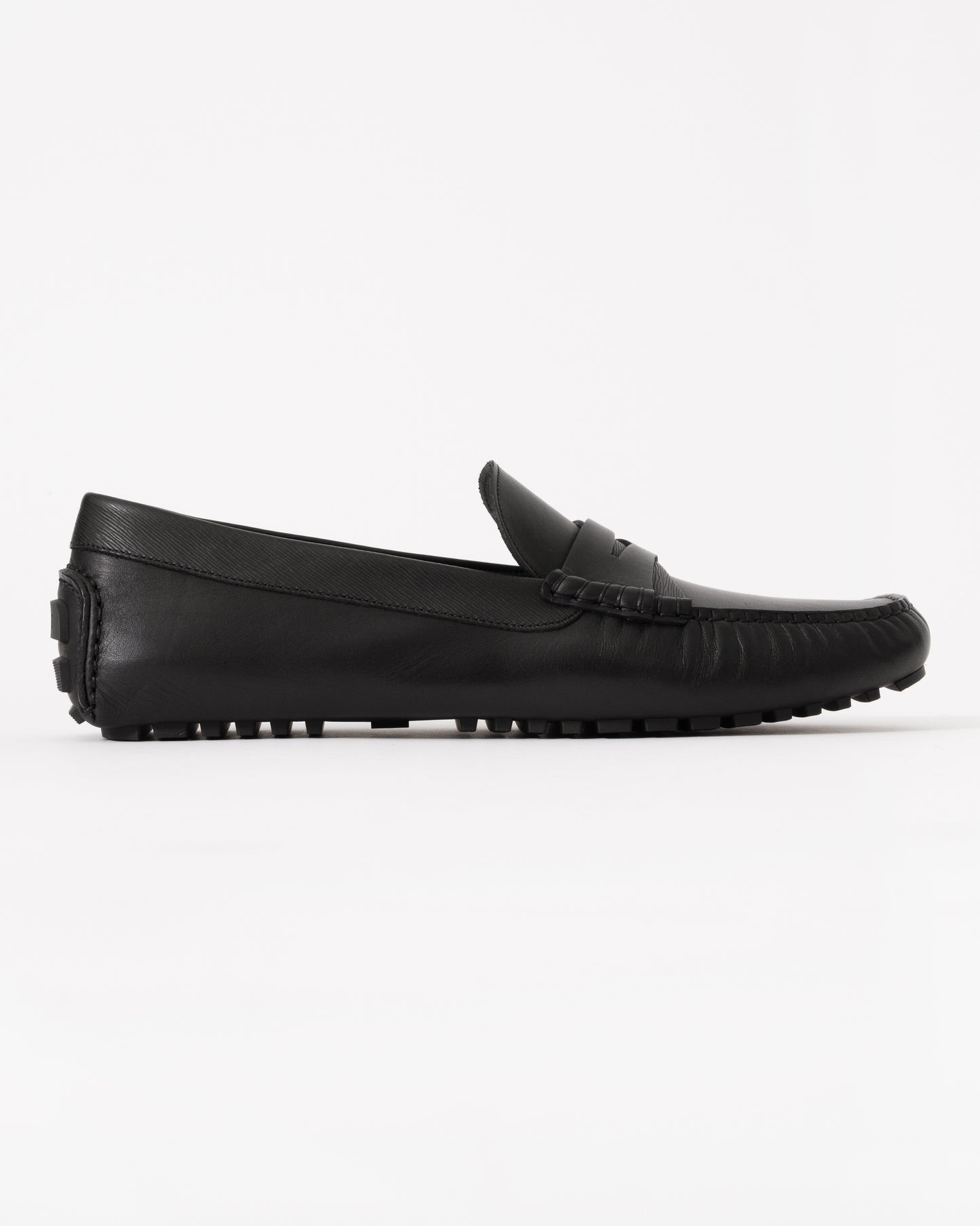 BOSS Orange Mens Leather Driving Moccasins - Black 001