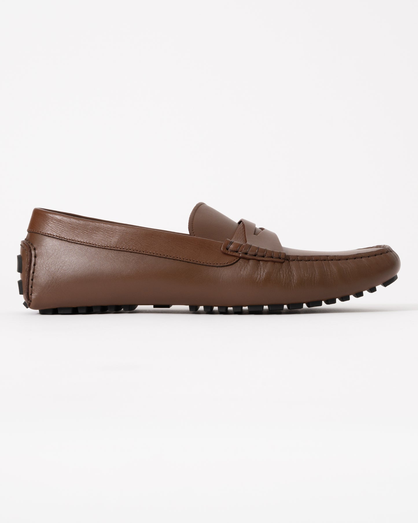 BOSS Orange Mens Leather Driving Moccasins - Medium Brown 214