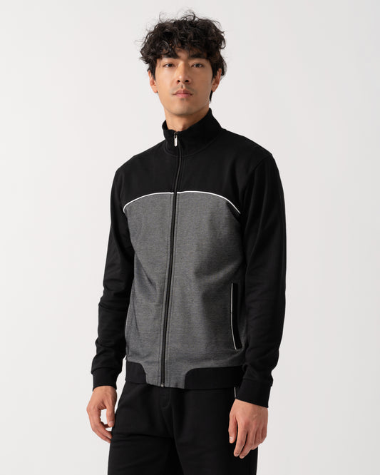 BOSS Orange Mens Loungewear Tracksuit Jacket 50545567 - Black 001