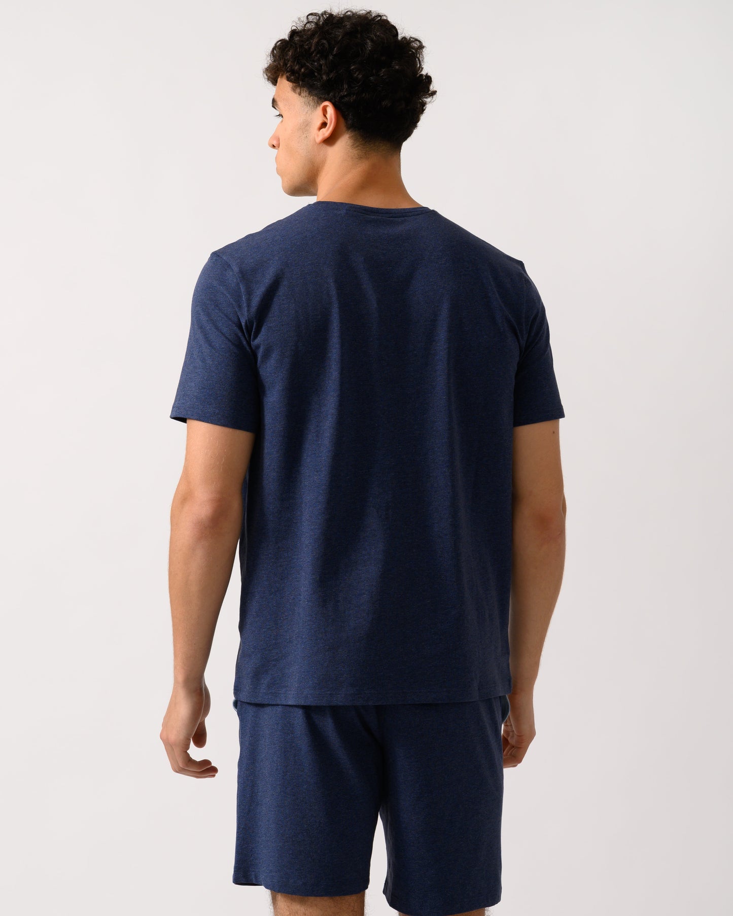BOSS Orange Mix&Match Mens Stretch-Cotton Loungewear T-Shirt with Embroidered Logo - Open Blue 460