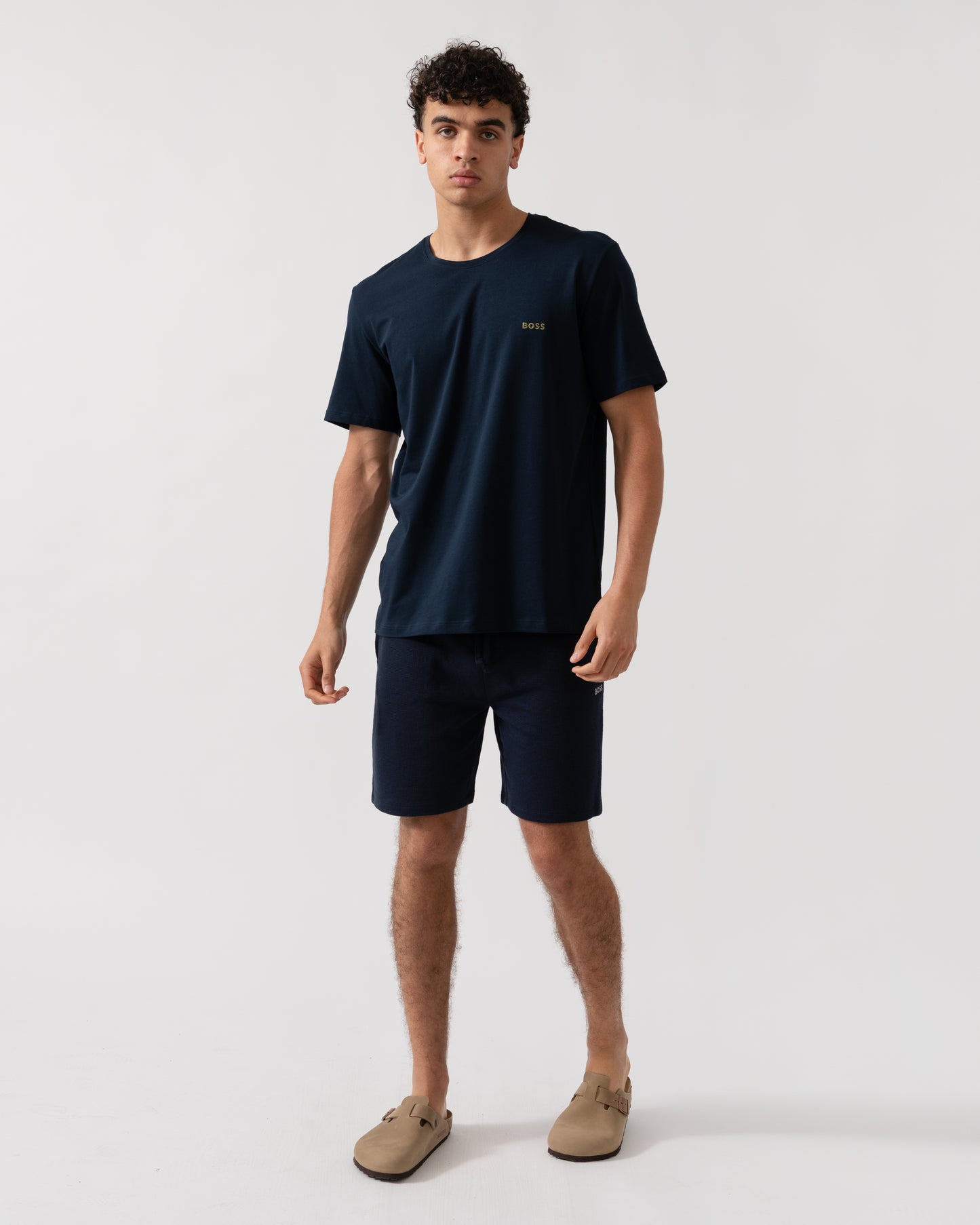 BOSS Orange Mix&Match Mens Stretch-Cotton Loungewear T-Shirt with Embroidered Logo