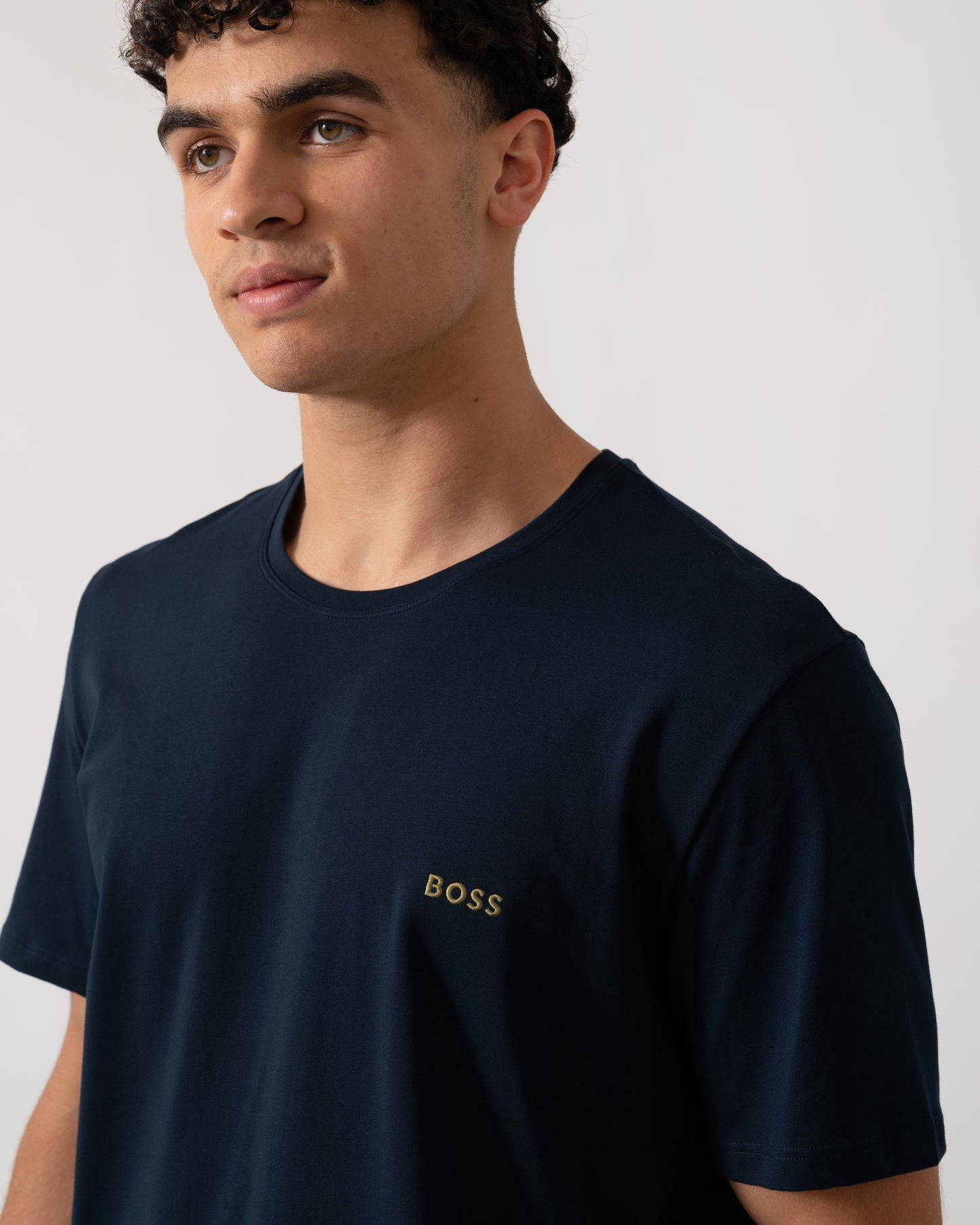 BOSS Orange Mix&Match Mens Stretch-Cotton Loungewear T-Shirt with Embroidered Logo