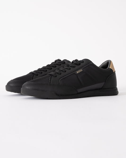BOSS Orange Nitan_Lowp_txthem Mens Trainers - Black 007