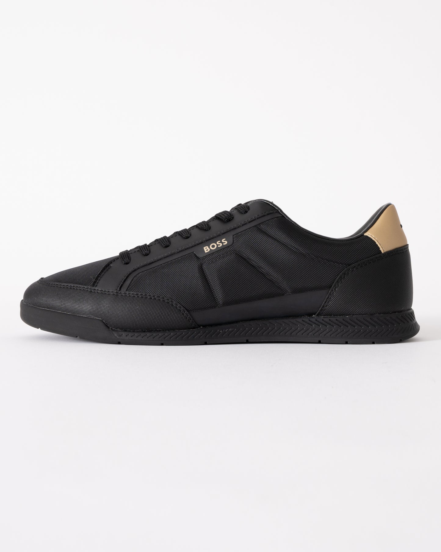 BOSS Orange Nitan_Lowp_txthem Mens Trainers - Black 007
