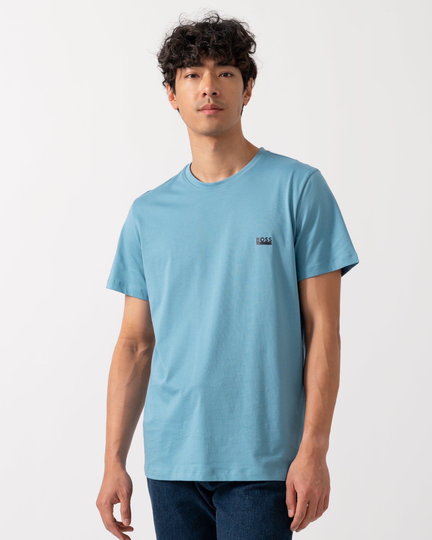 BOSS Orange RN 365 Mens T-Shirt - Light/Pastel Blue 453