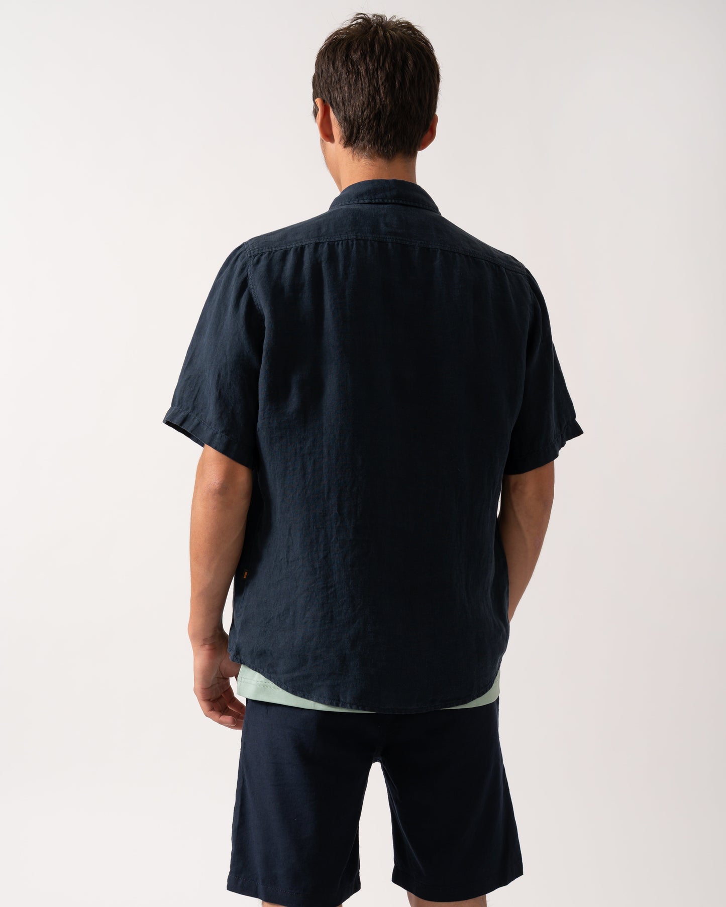 BOSS Orange Rash 2 Mens Short Sleeve Shirt - Dark Blue 404