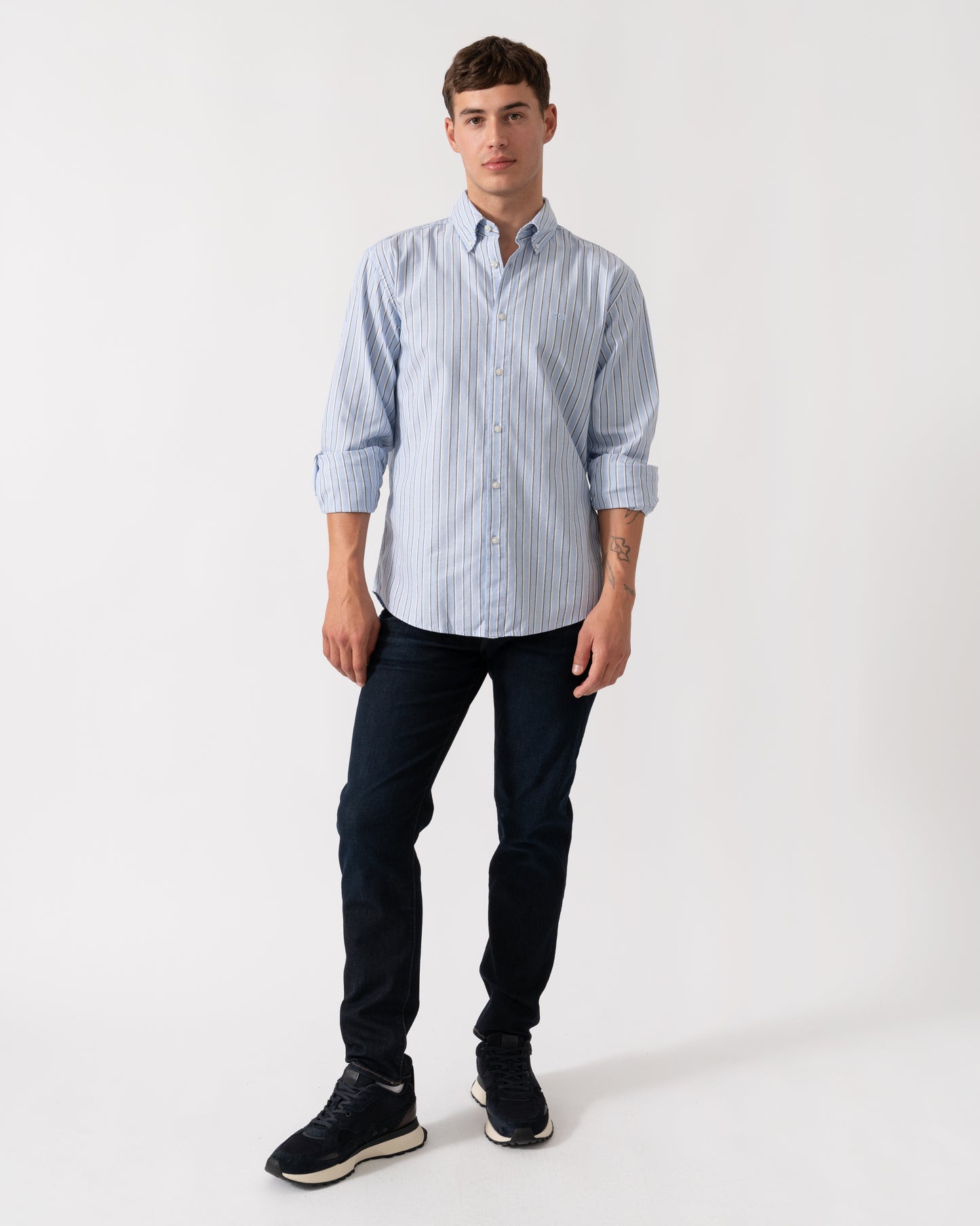BOSS Orange Ricoplus Mens Long Sleeve Shirt - Open Blue 470