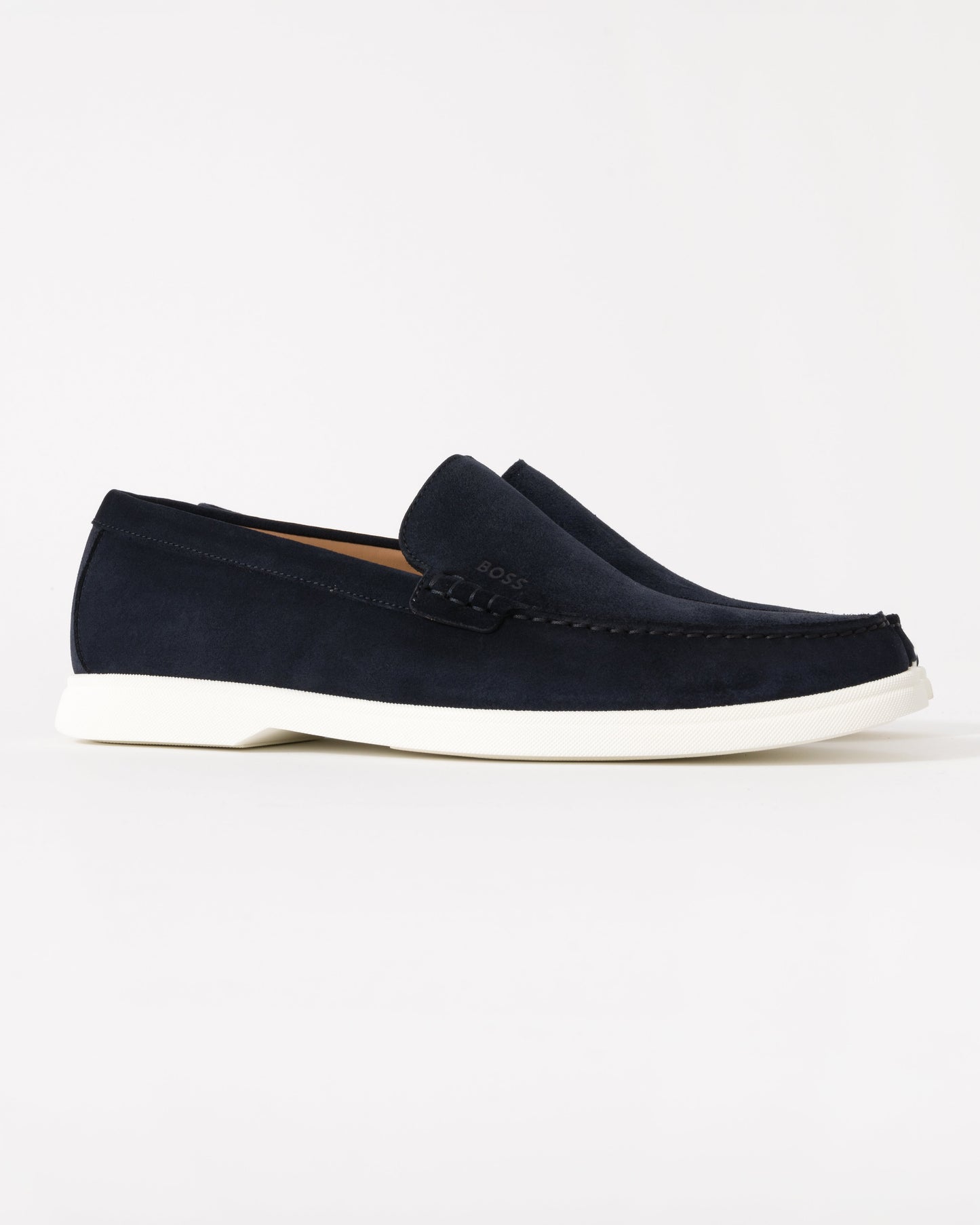 BOSS Orange Sienna Mens Suede Loafers - Dark Blue 401