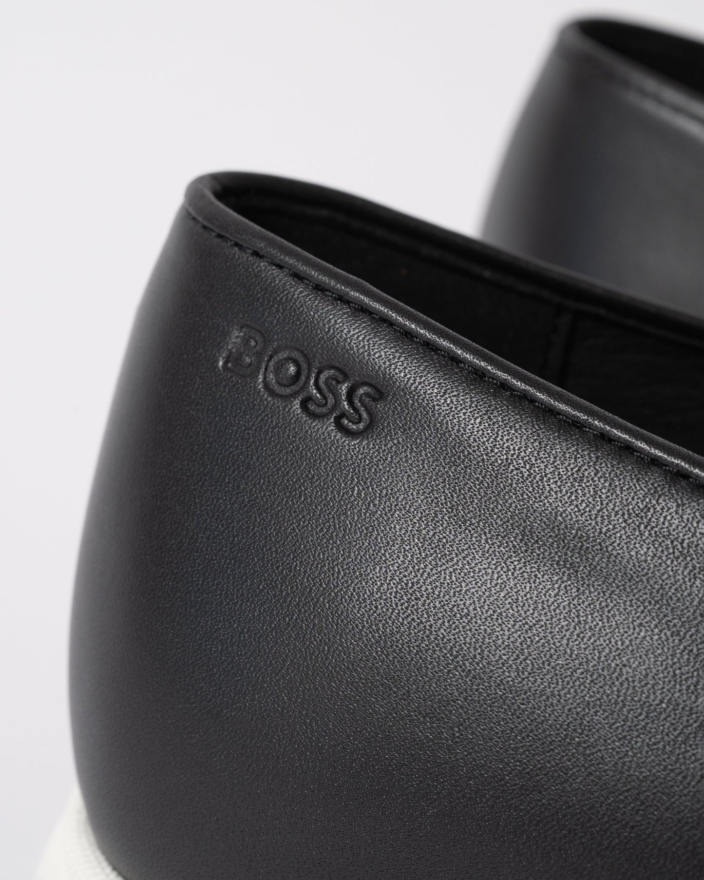 BOSS Orange Sienne Mens Italian Leather Loafers - Black 001