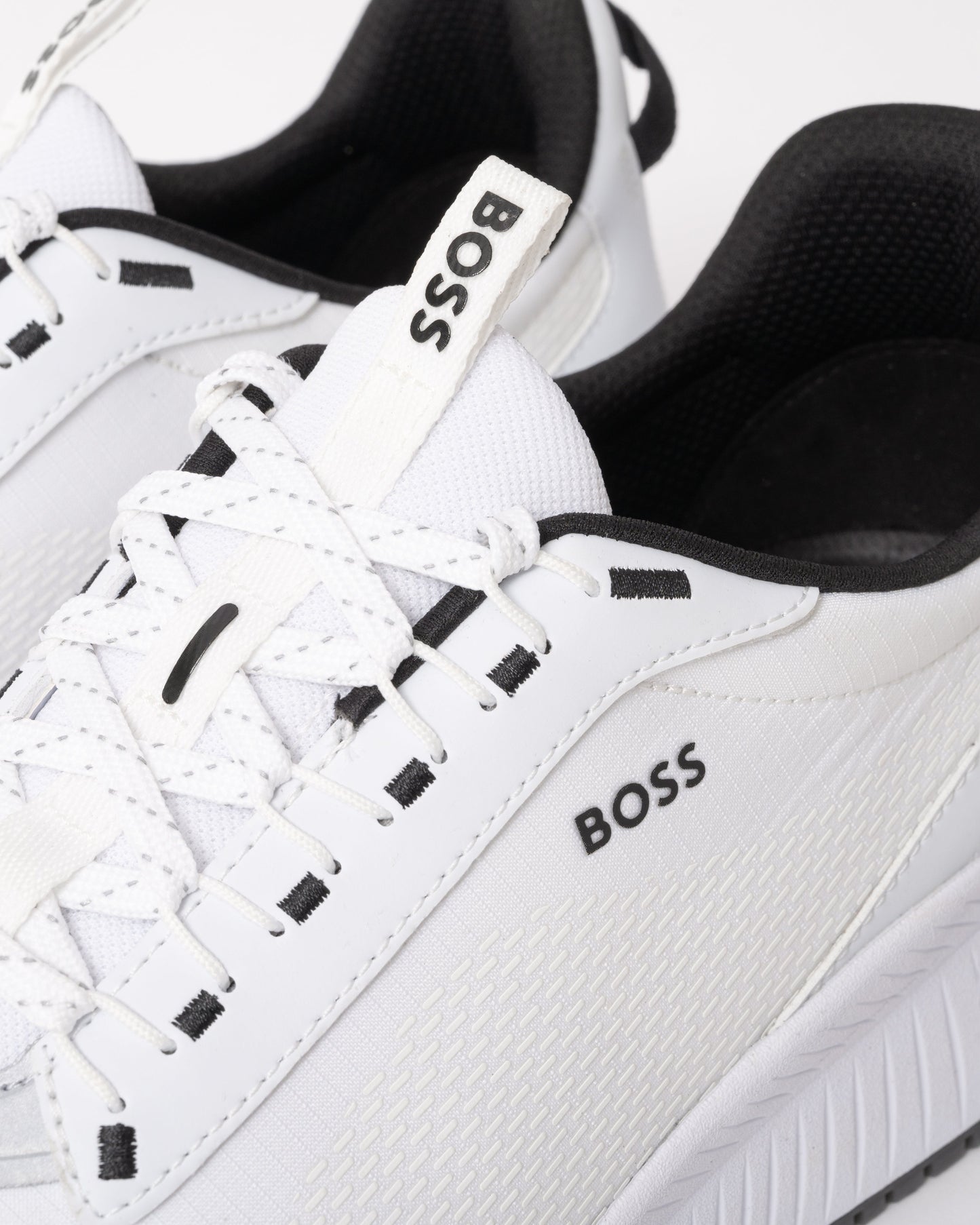 BOSS Orange TTNM EVO Runn Mens Mesh Upper Trainers - Open White 121