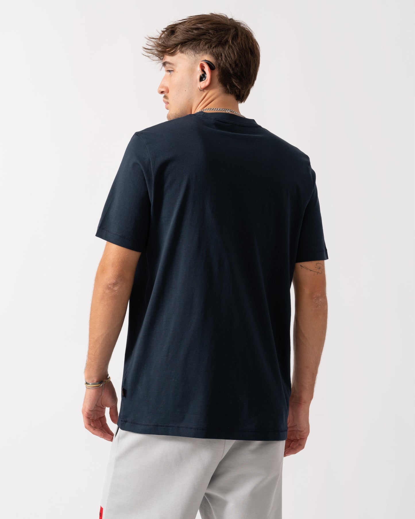BOSS Orange Te Container Mens Graphic Print T-Shirt - Dark Blue 404