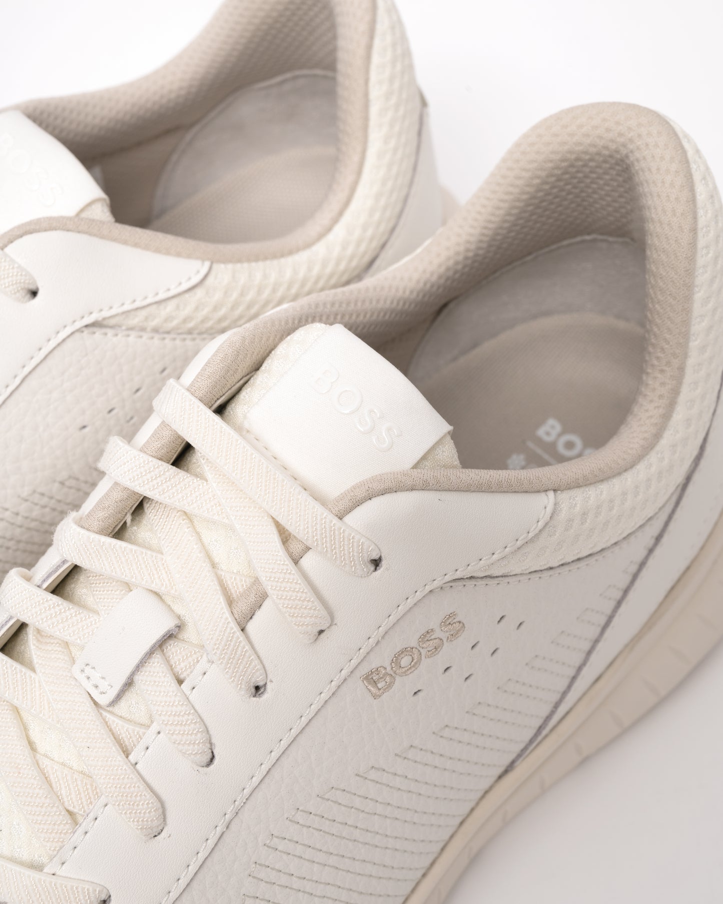 BOSS Orange Titanis_Runn_ltmx Mens Trainers - Open White 110