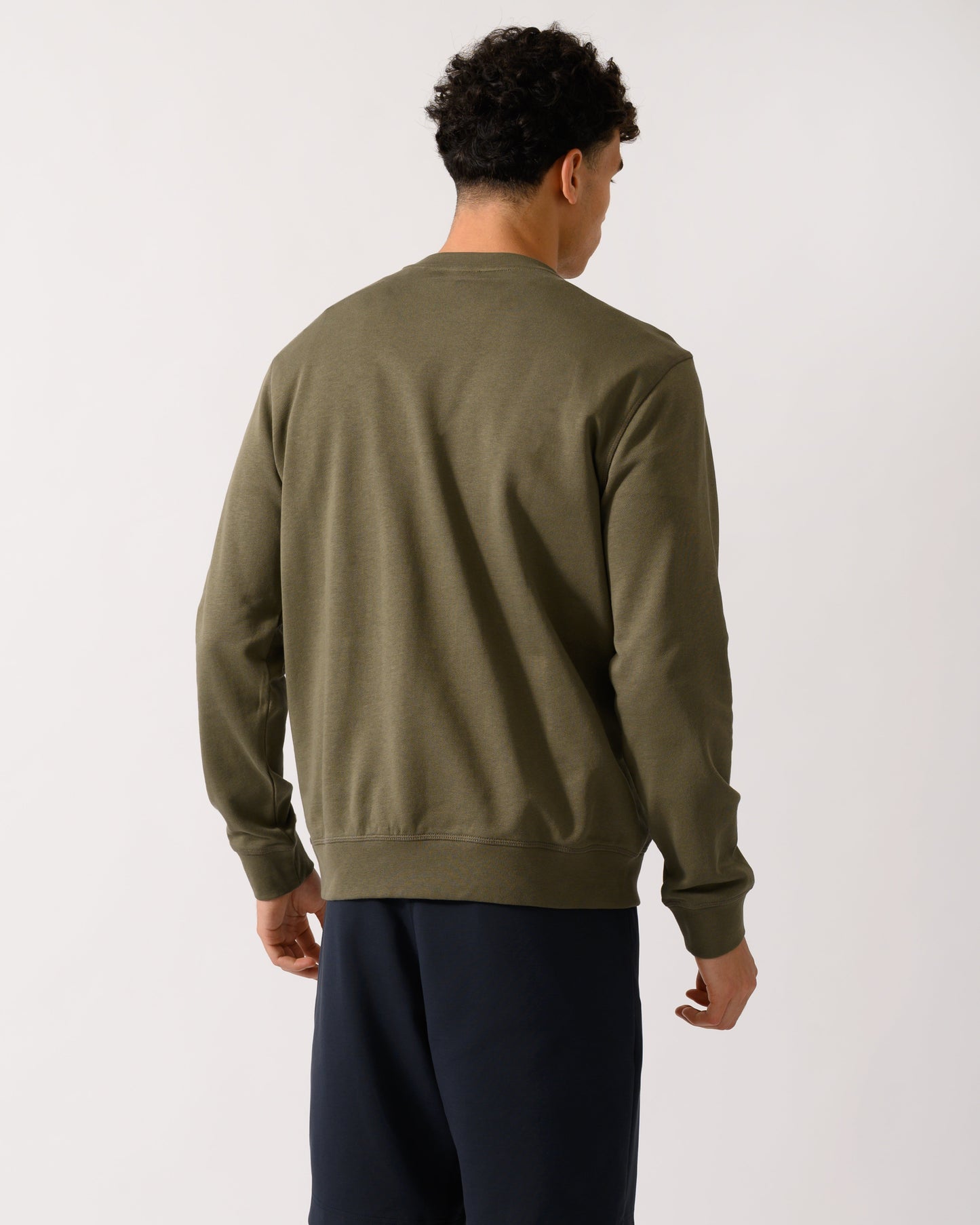 BOSS Orange Westart Mens Crew Neck Sweatshirt With Logo Patch - Open Green 342