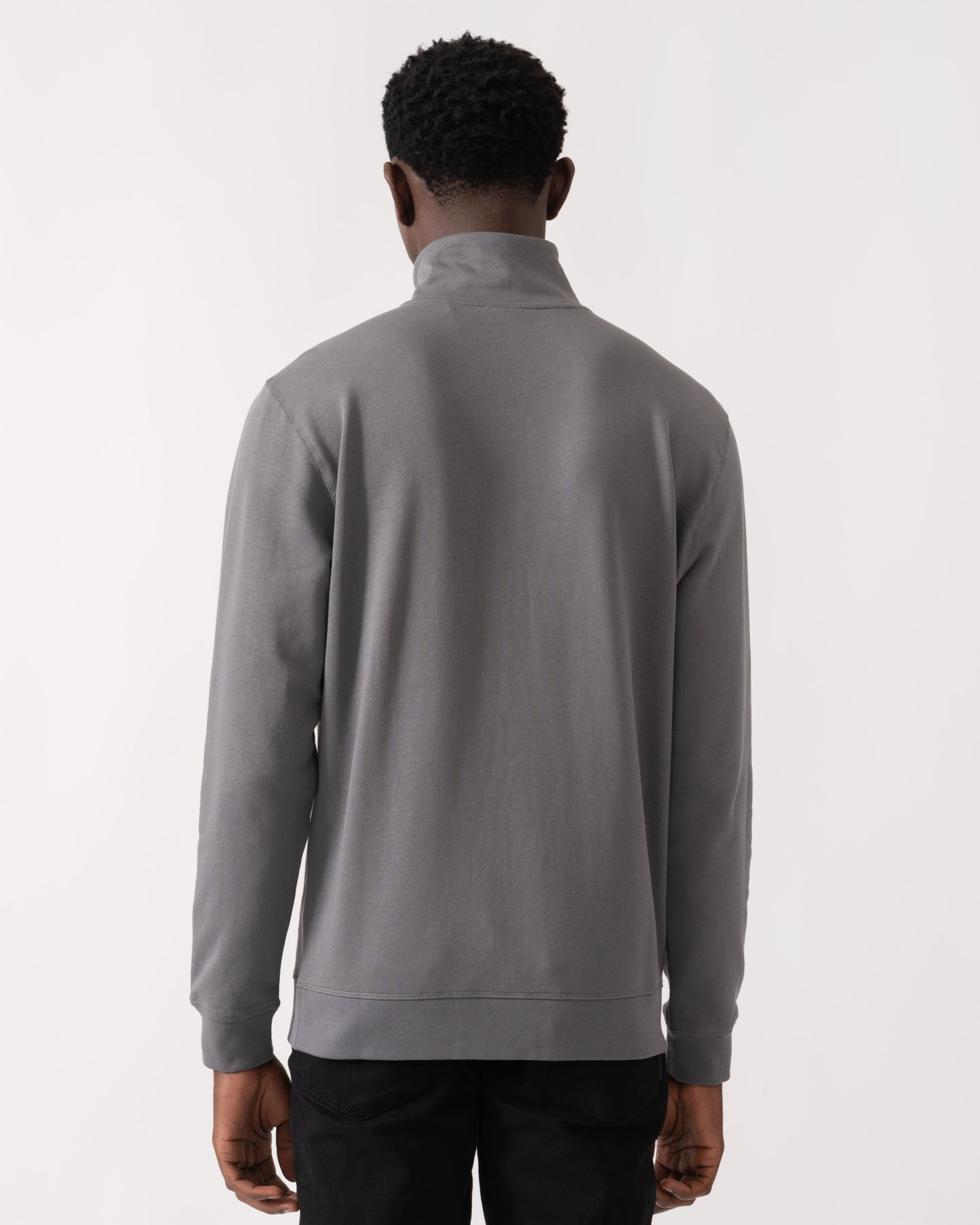 BOSS Orange Zetrust Mens 1/4 Zip Sweatshirt - Open Grey 062