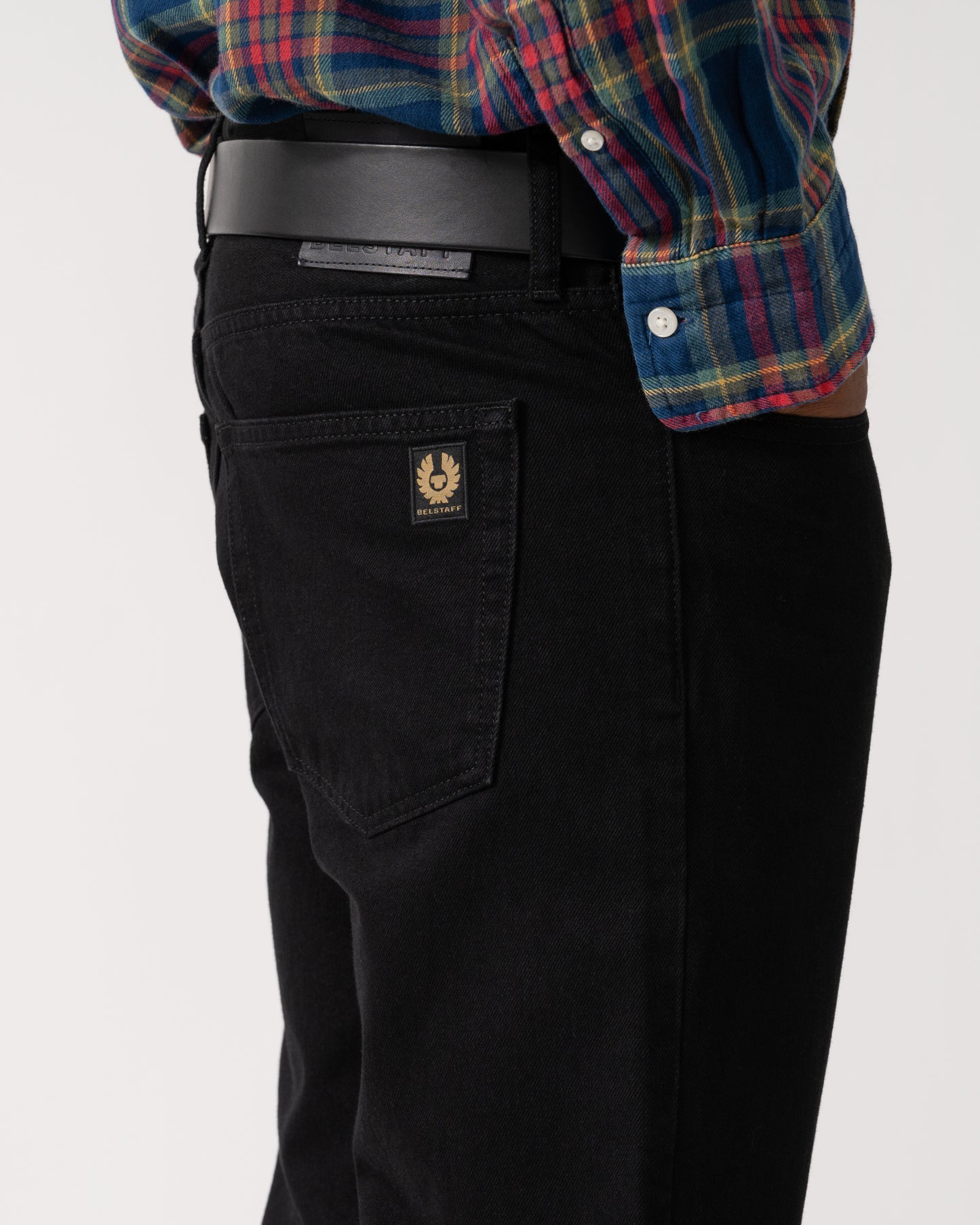 Belstaff B69 Mens Raw Denim Jeans - Black