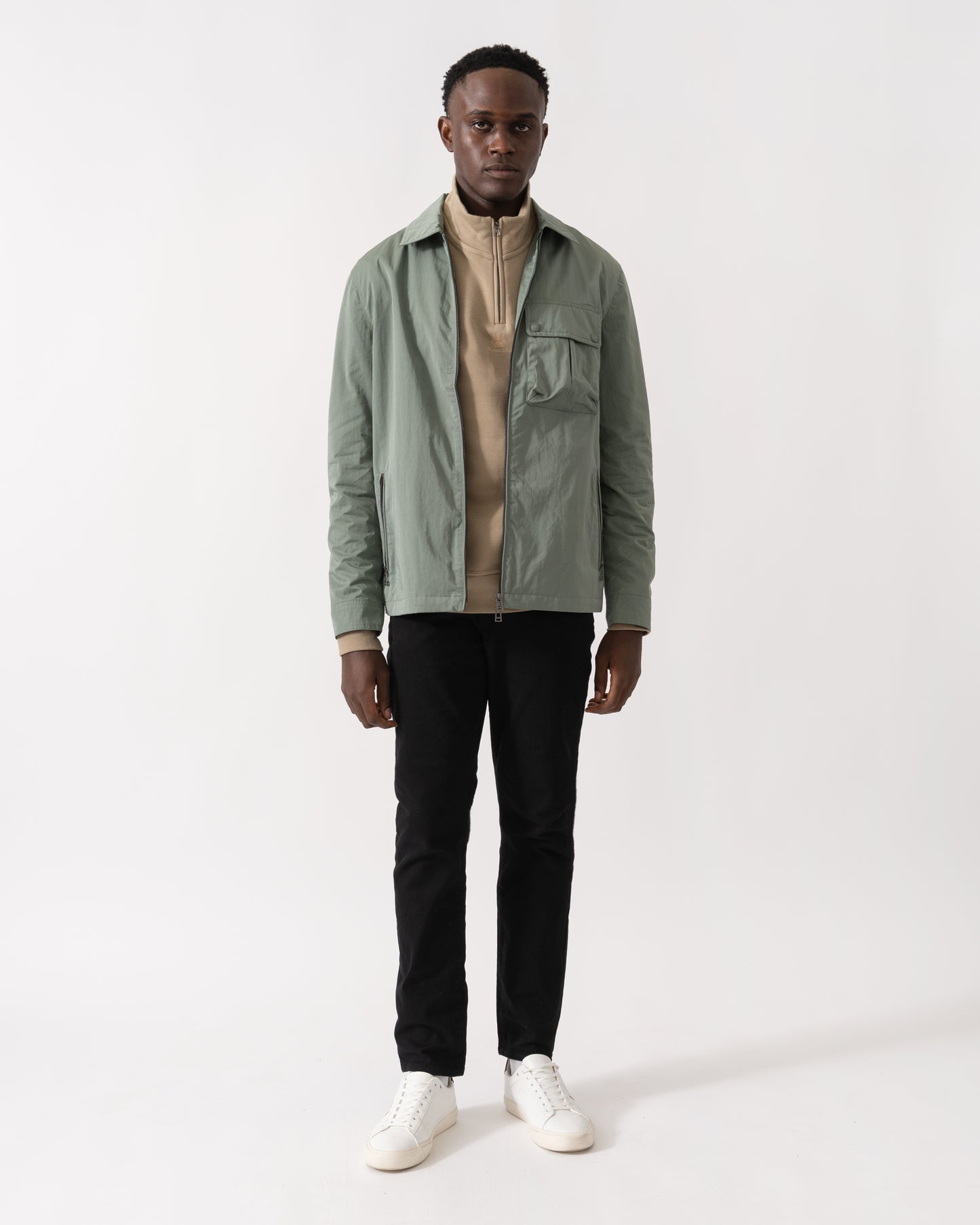 Belstaff Drome Mens Overshirt - Sage Green