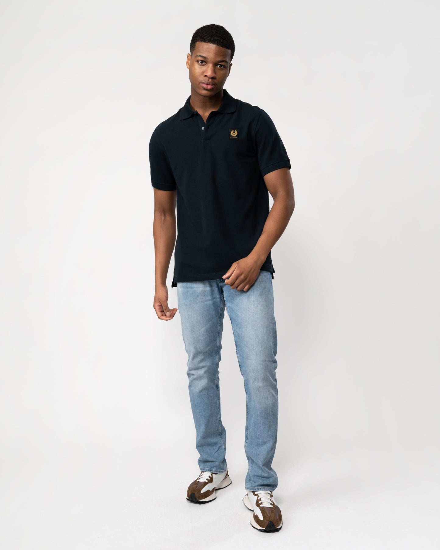 Belstaff Short Sleeved Mens Polo - Dark Ink