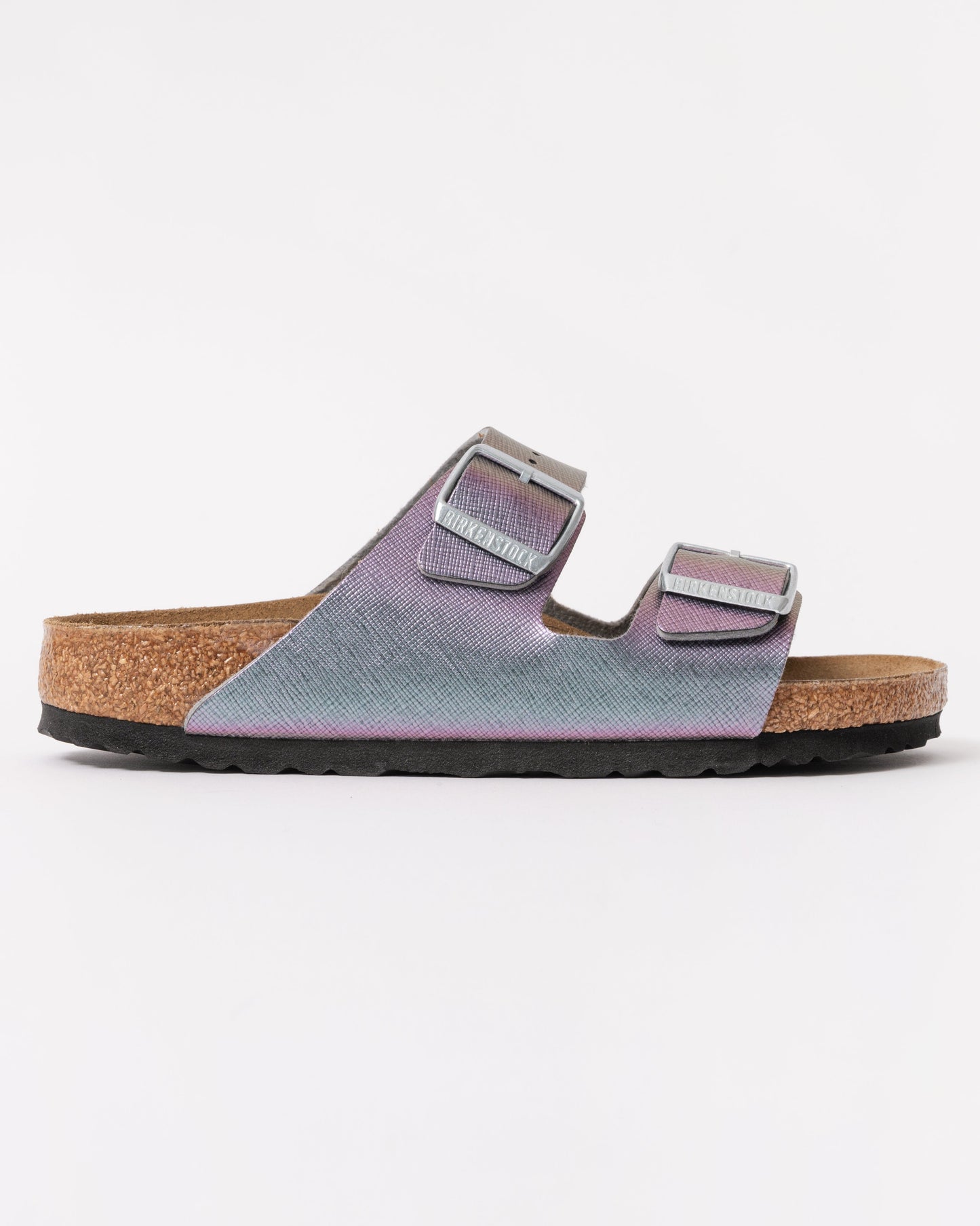 Birkenstock Arizona Embossed Birko-Flor Womens Sandals - Saffiano Iridescent Viola
