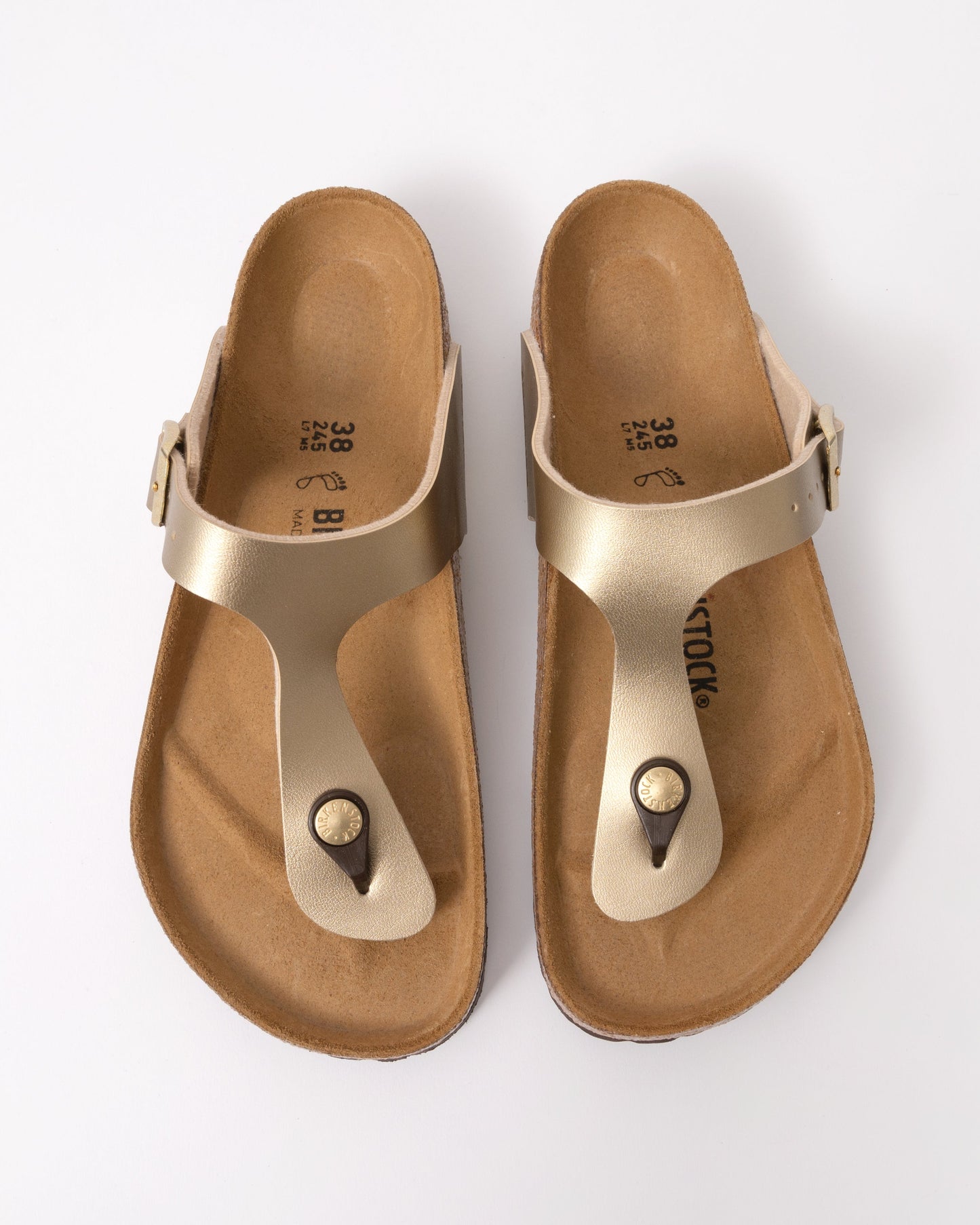 Birkenstock Gizeh Birko-Flor Womens Flip Flop - Gold